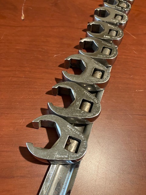 Snap On FRHM 3/8″ Flare Nut Crowfoot Wrench Metric 11 Piece Set 9mm – 19mm USA