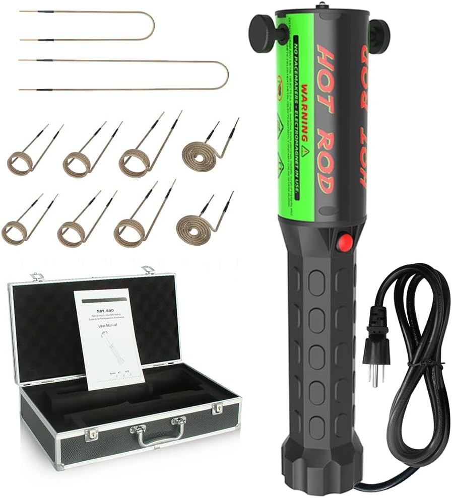 Powerful 1200W Induction Heater with LED Light – Ideal for Automotive Repairs