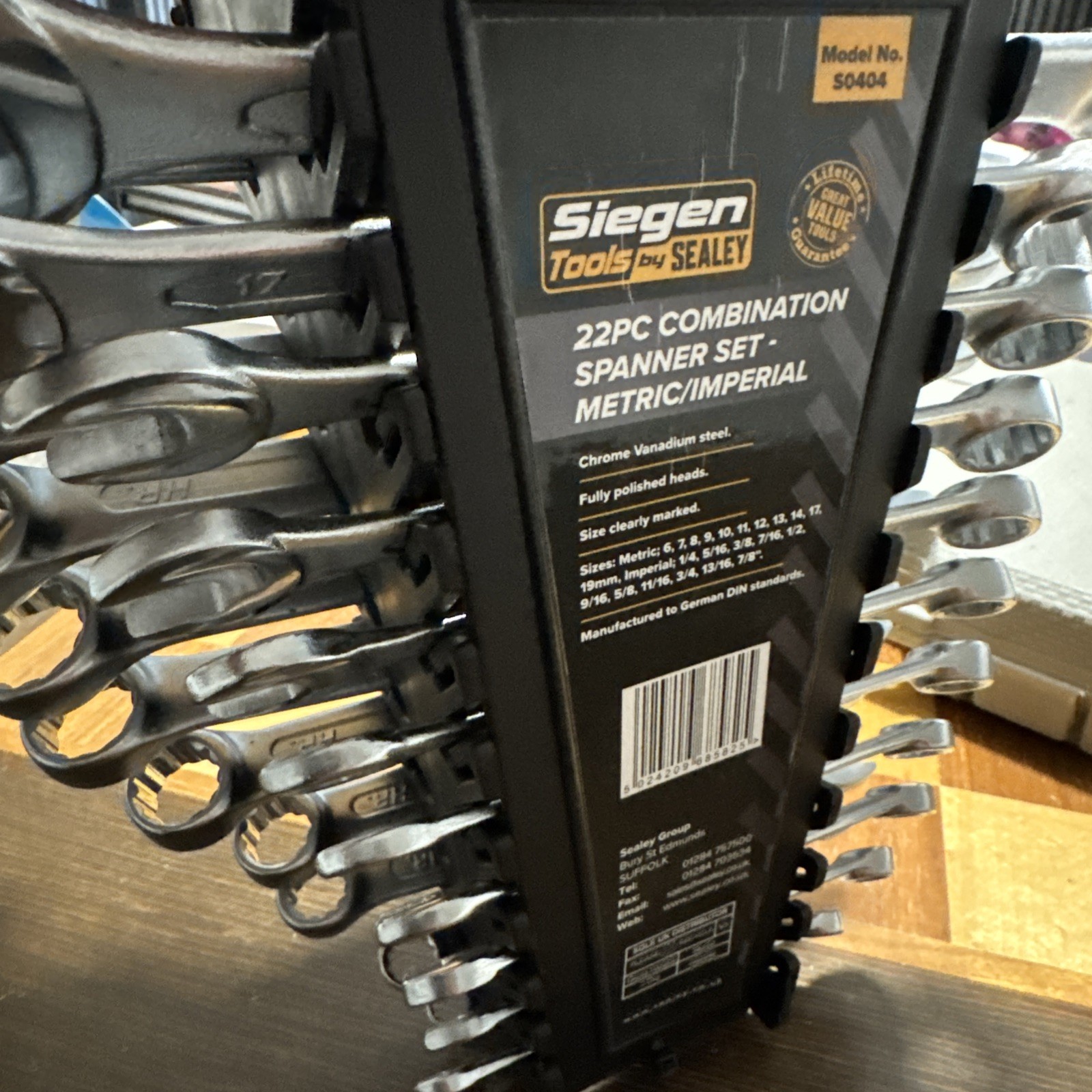 Siegen Combination Spanner Set 22 Piece Metric/Imperial Combination Ring Spanner