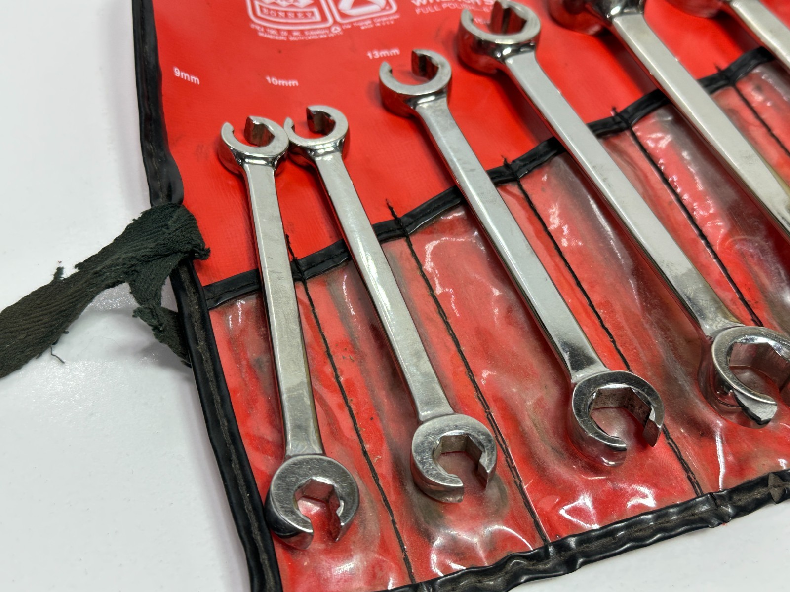 Bonney Tools USA 6pc Metric 9mm-21mm Flare Nut Line Wrench Set B-80753, Kit Bag