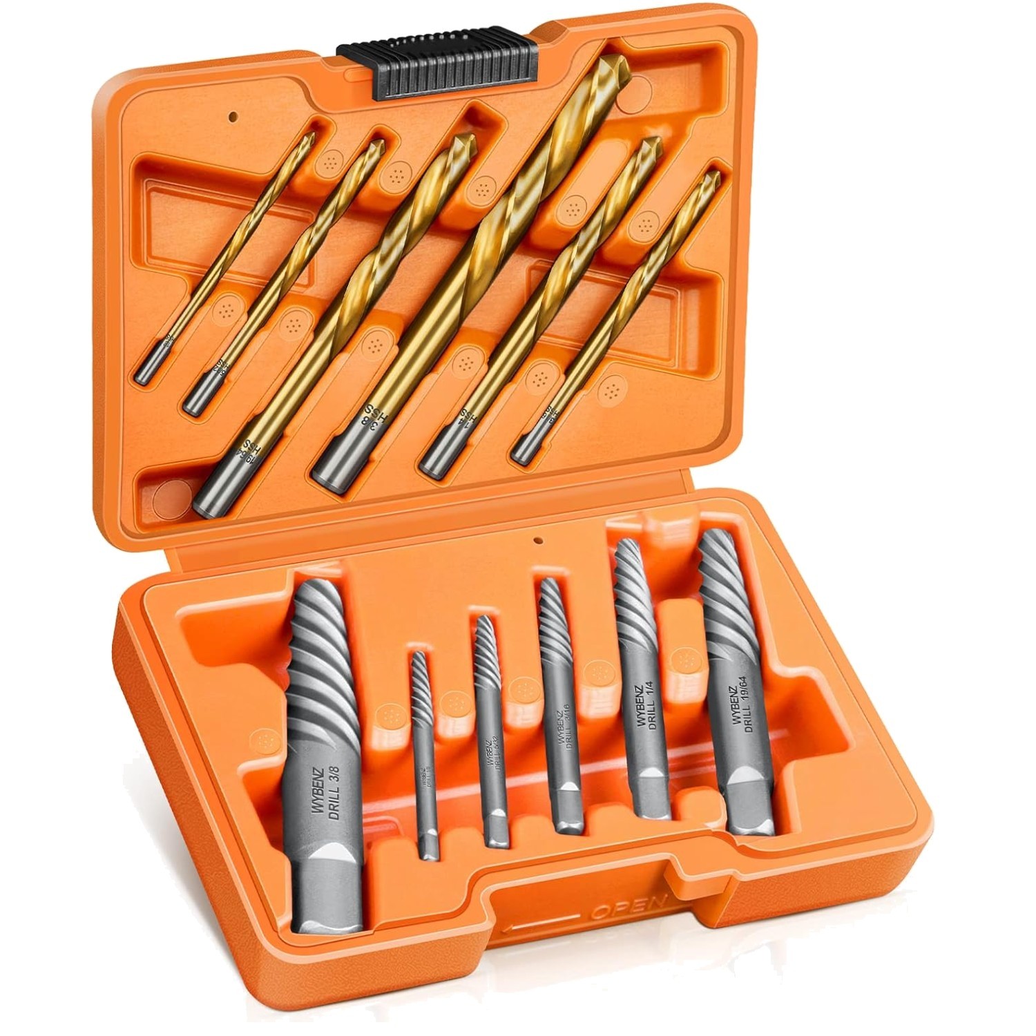 Bolt Extractor & Drill Bit Set 12 Pcs