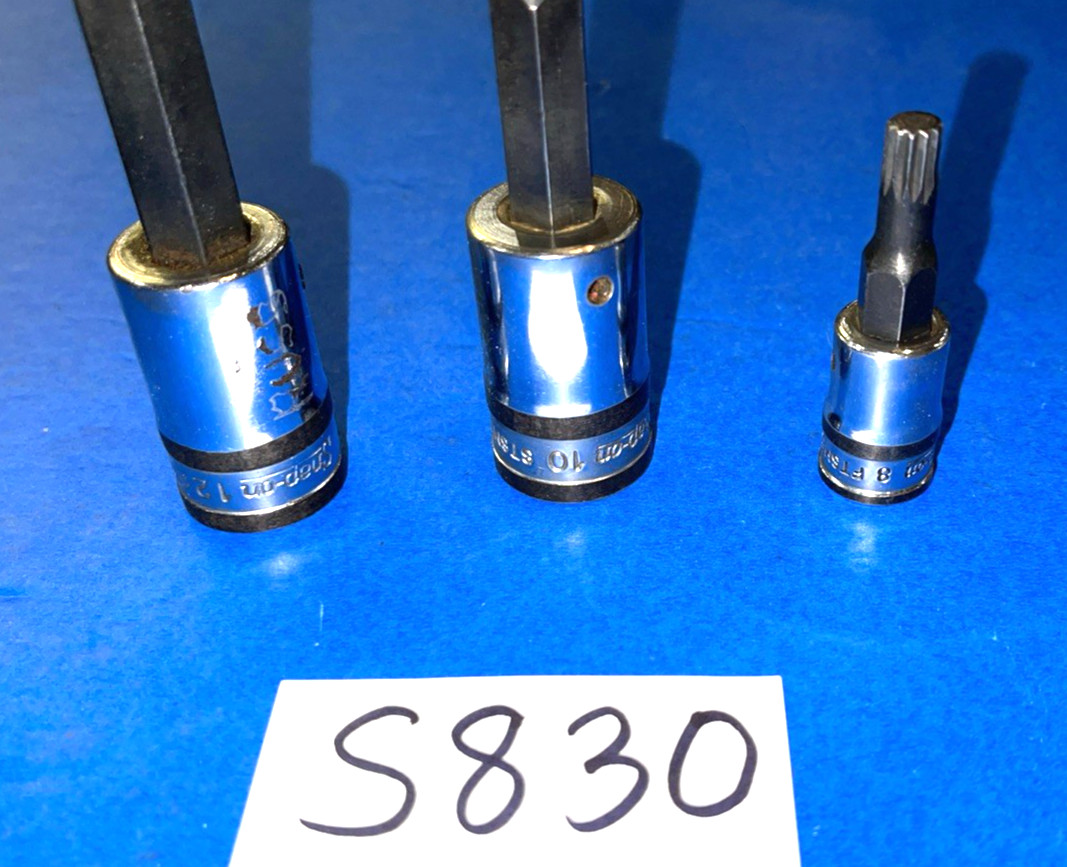 SNAP-ON TOOLS 3 PIECE METRIC TRIPLE SQUARE SOCKET DRIVERS 8MM, 10MM, 12MM
