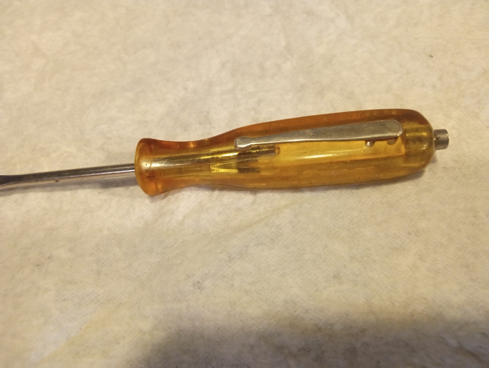 Snap-on SSD224 Flat Blade Screwdiver, With Pocket Clip, Hard to Find, Rare