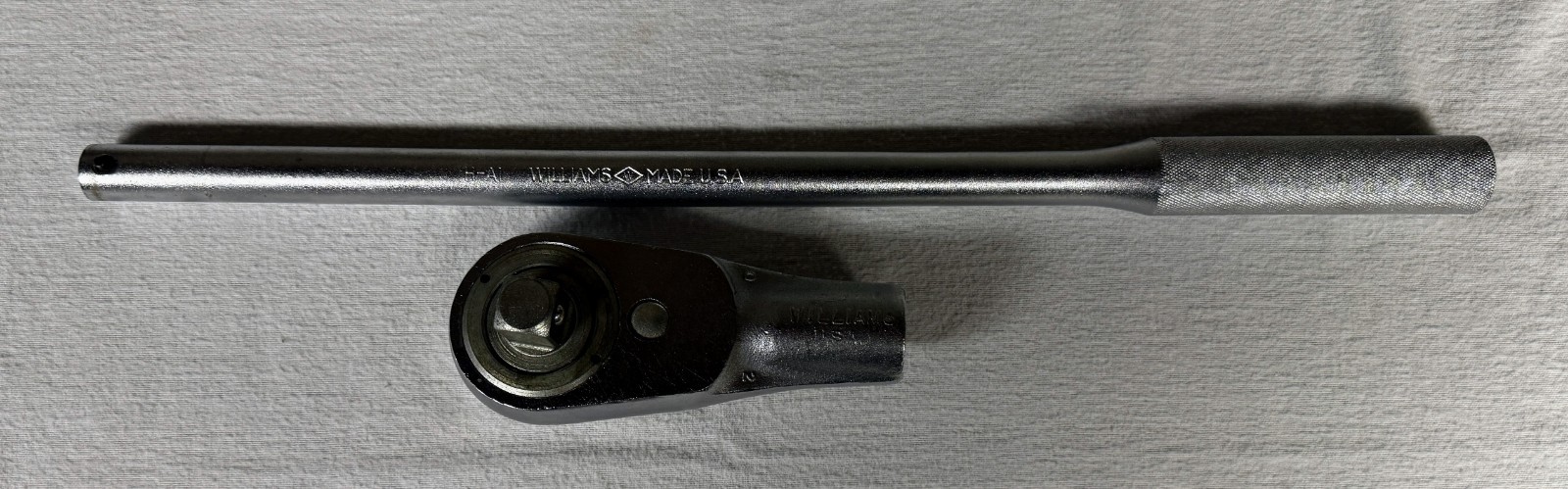 Williams H-51A 3/4″ Drive Ratchet Head w/ Williams H-A1 20″ Knurled Handle USA