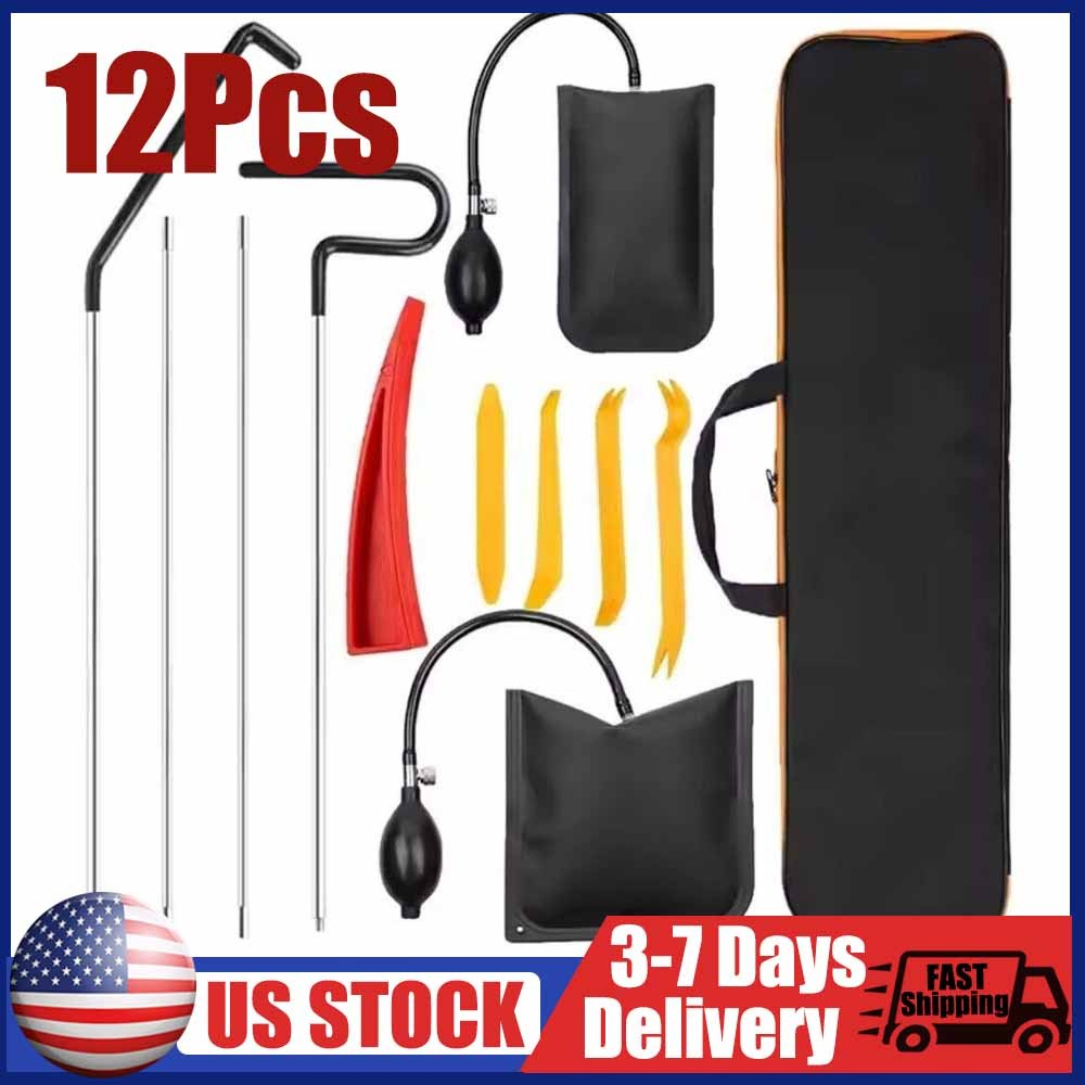 12pcs Professional Car Door Window Emergency Out Auto Open Repair Tools Kit New