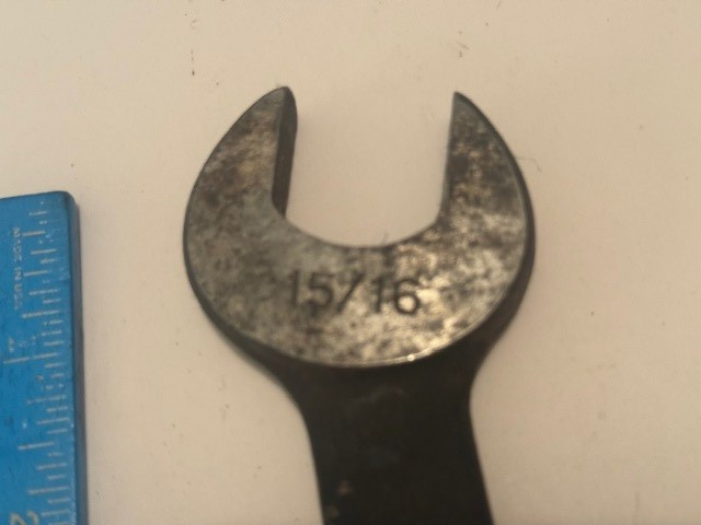 MADE USA – VINTAGE BILLINGS HEAVY DUTY 1″ X 15/16″ OPEN END WRENCH