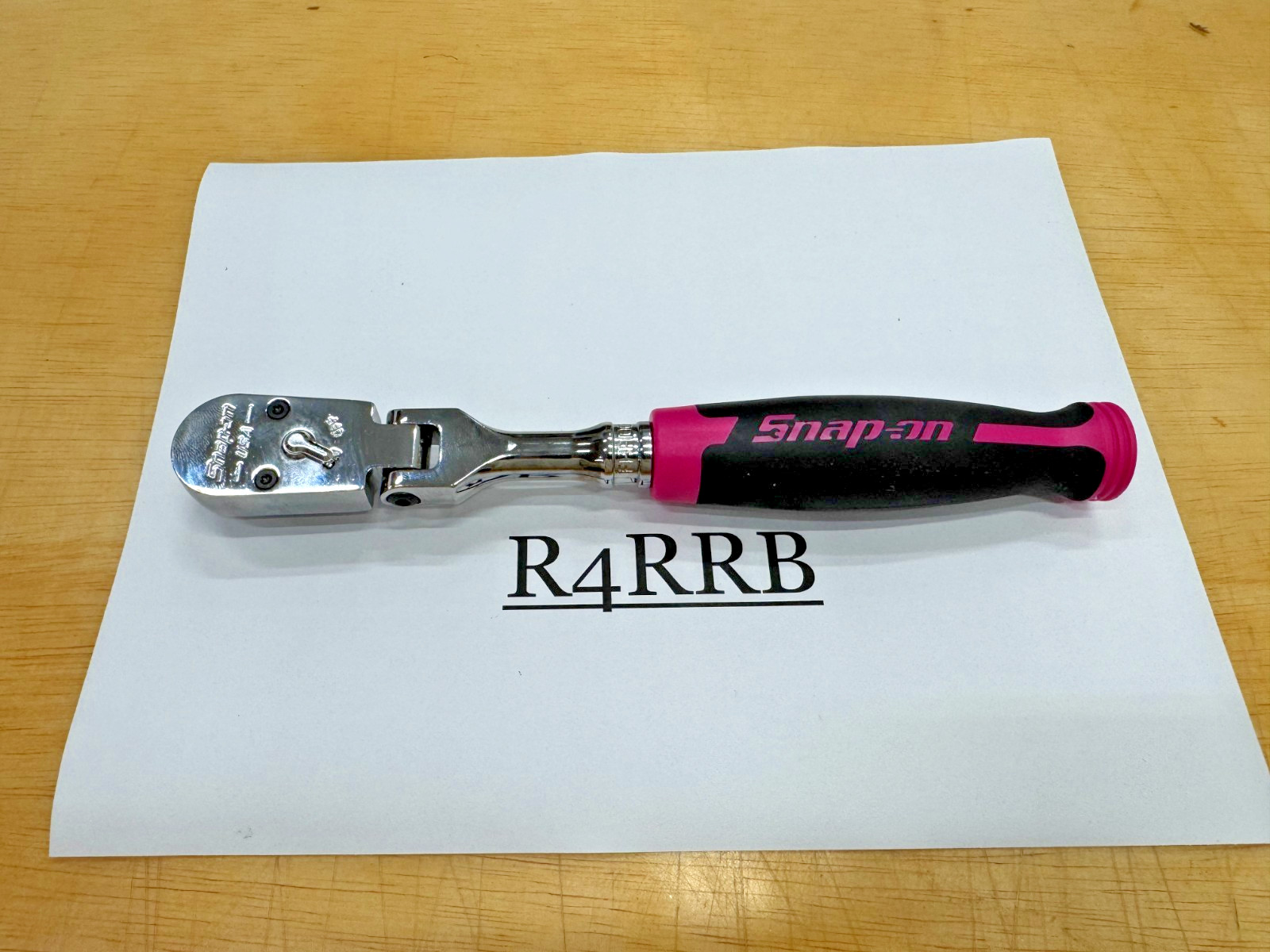 Snap-on Tools USA NEWEST 3/8″ Drv 100 Tooth PINK Soft Grip Flex Ratchet FHF100P