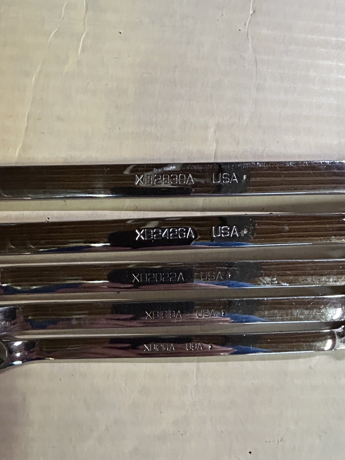 Snap On 5pc 12-Point SAE Box End 10 degree offset wrench set