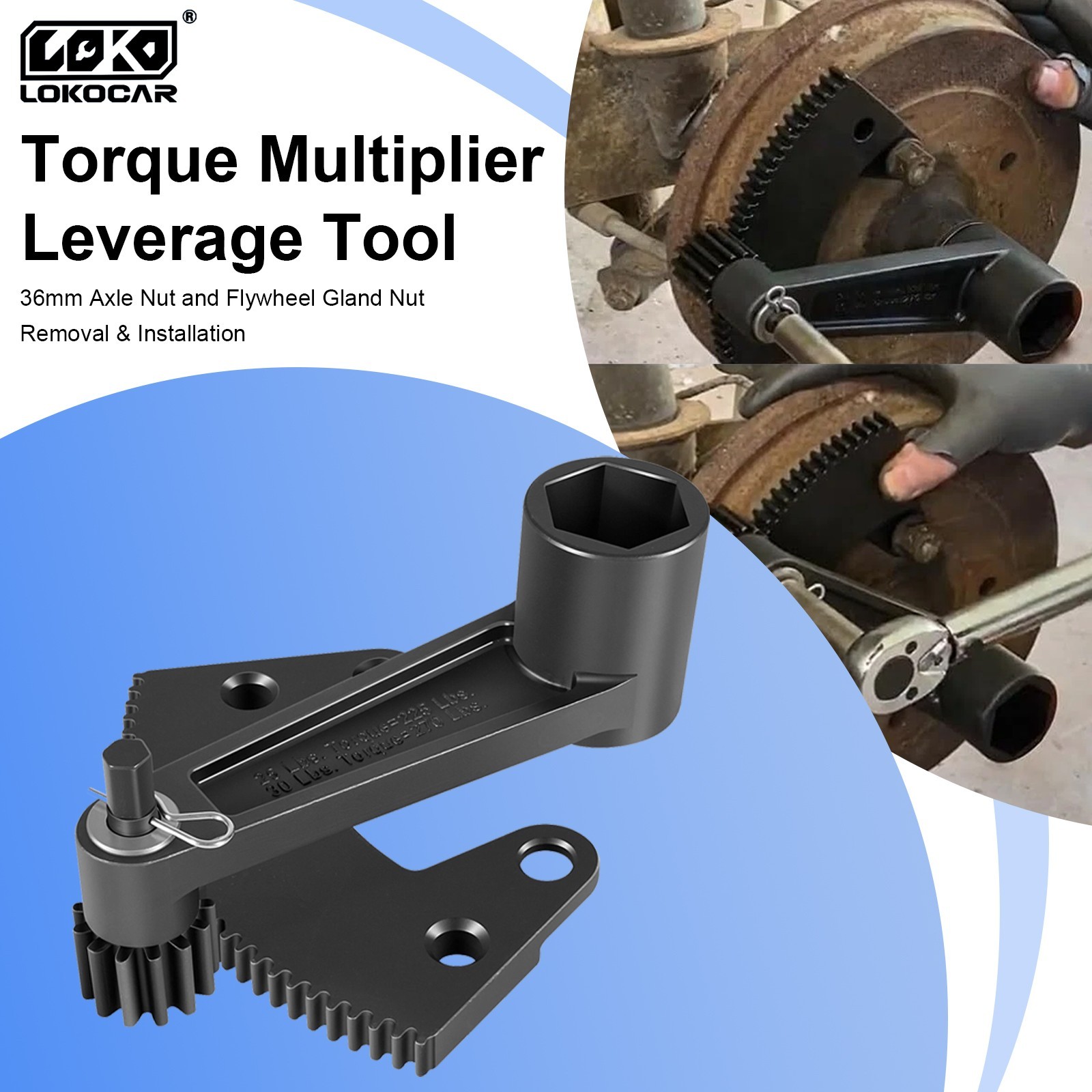 Torque Multiplier Leverage Tool 000133 for Vw 36mm Axle Nut & Flywheel Gland Nut