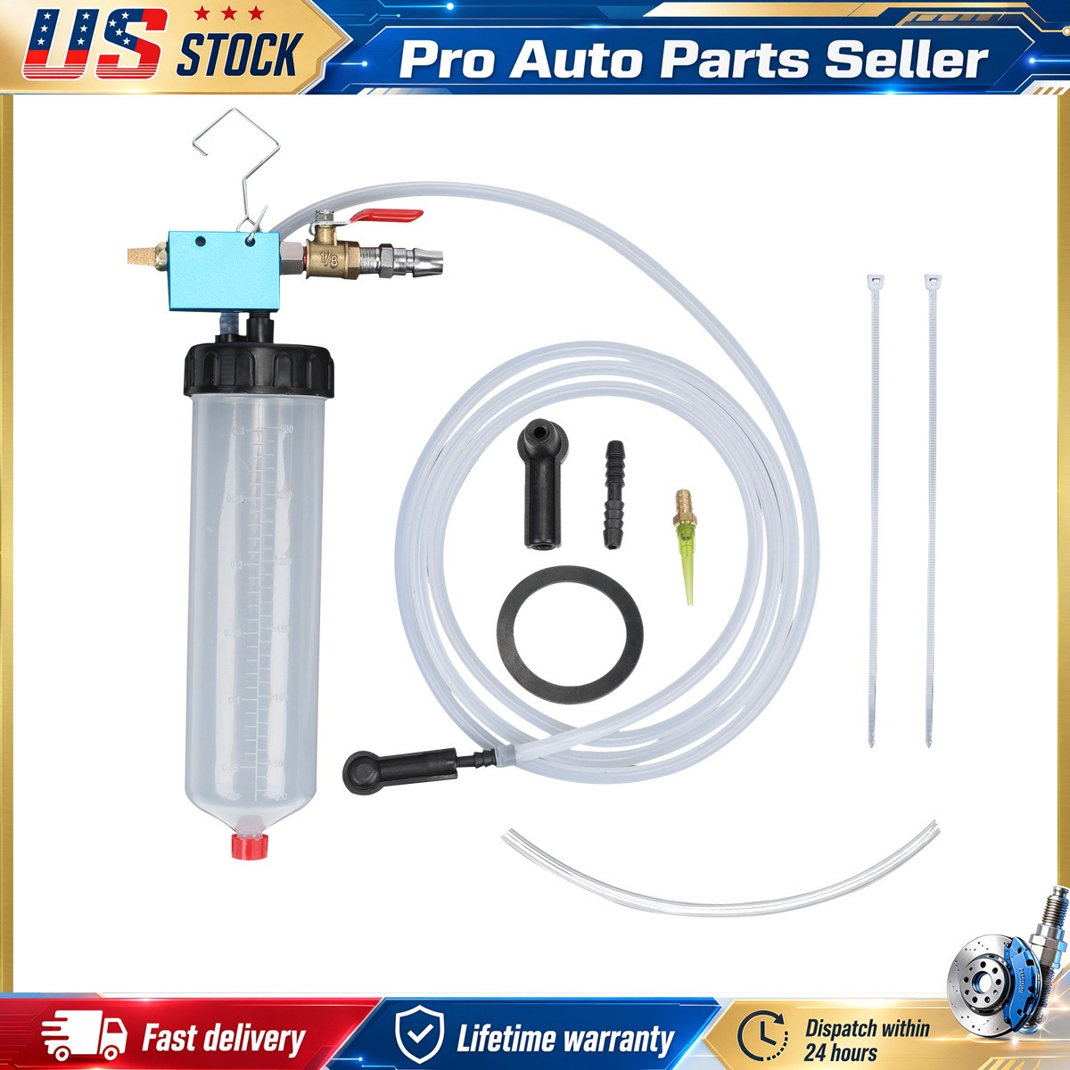 Vacuum Brake Bleeder Kit 300ml Tank for Oil Change Car Motorcycle Truck Tool