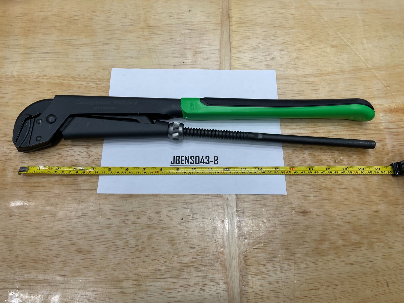 Snap-on Tools NEW GREEN 21-1/2″ Soft Grip Adjustable Plier Wrench PWZ3GA