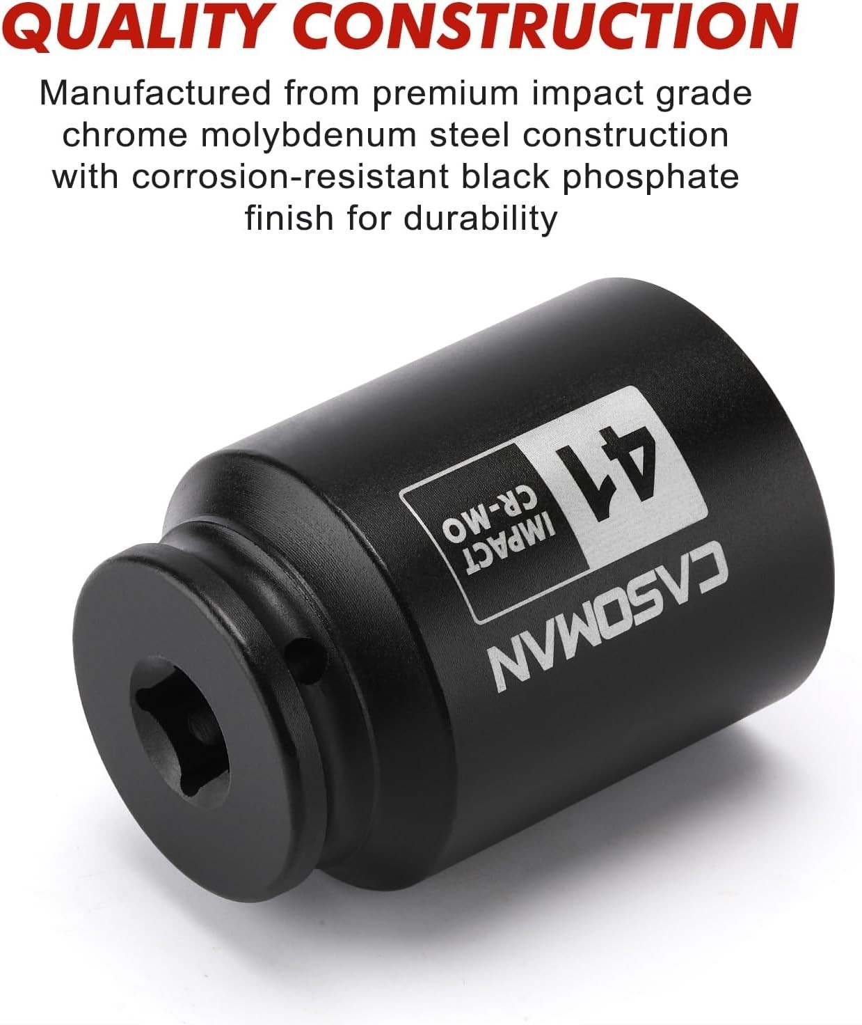 Chrome Molybdenum 1/2″ Drive Deep Impact Socket for Easy Axle Nut Installation