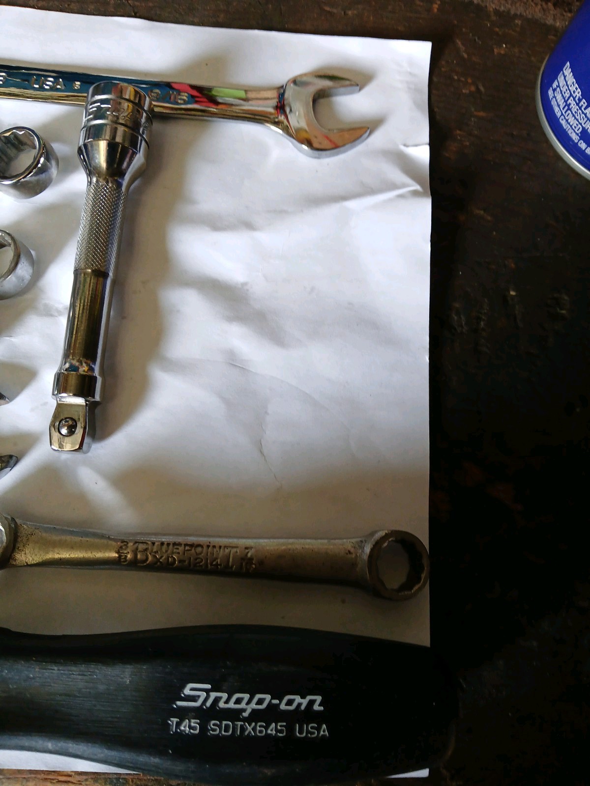 Snap On & Blue Point Lot New & Used Tools Tappet Wrench, Wobbler Extension Etc..