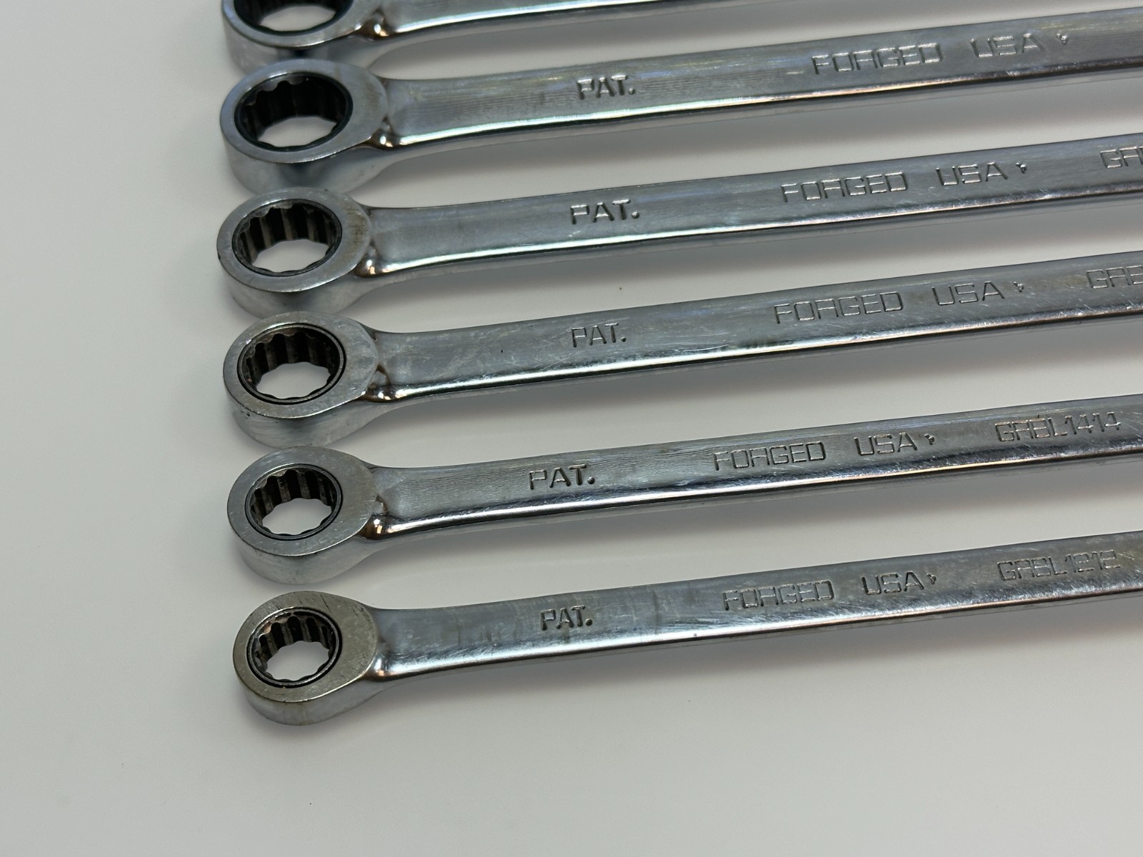 🇺🇸 Matco Tools USA SGRBL7T Pro Swing 7pc Box End Ratcheting Wrench Set, 12 Pt.