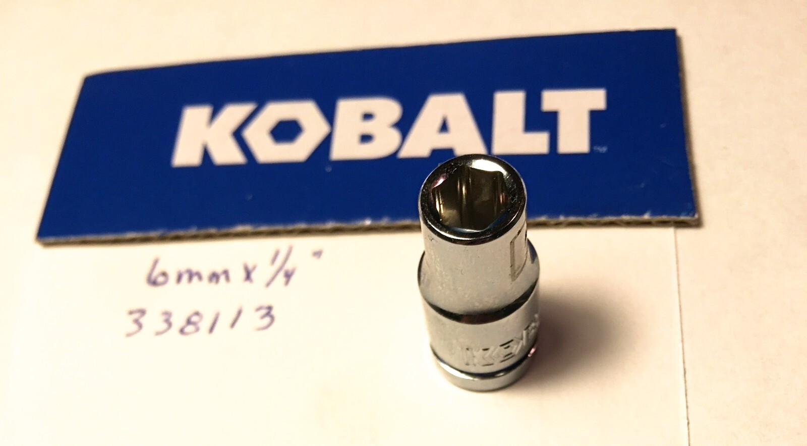 Kobalt 6mm x 1/4″ Dr Metric Socket 338113 Chrome Finish Free Shipping