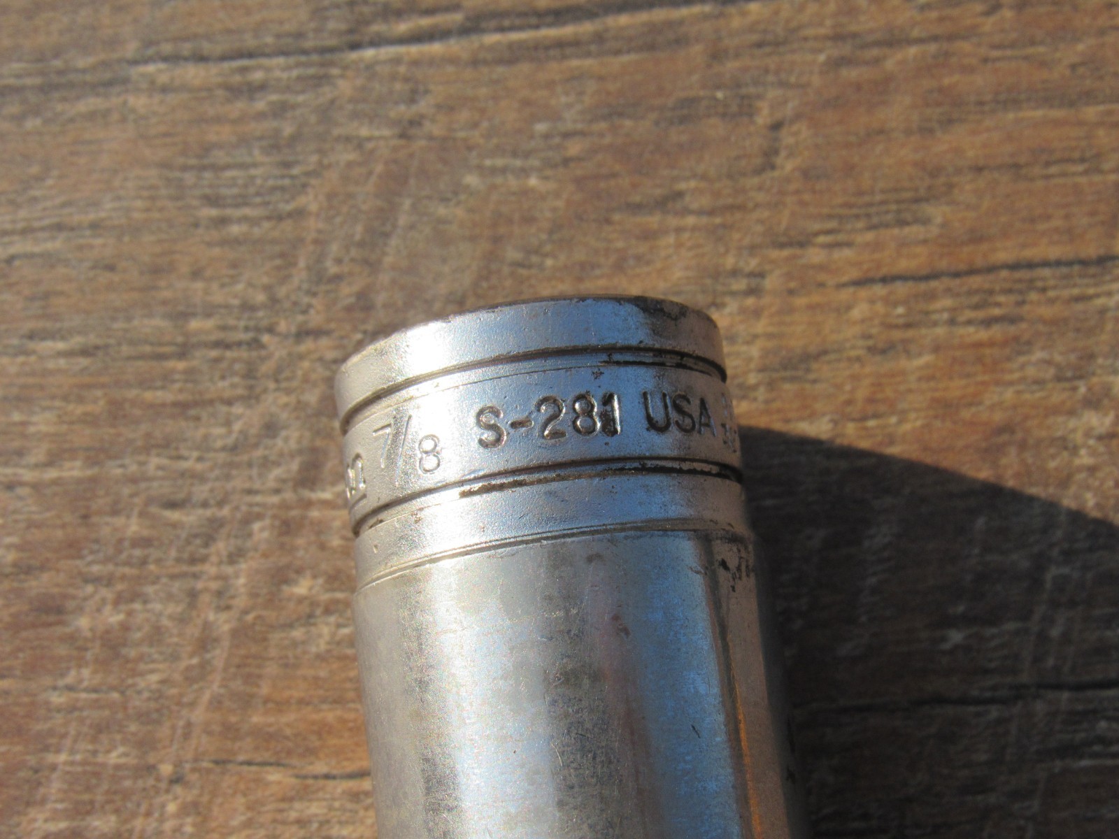 SNAP ON 7/8″ S281 1/2″ DRIVE SAE 12 POINT DEEP CHROME SOCKET UNDERLINE S 281 7/8