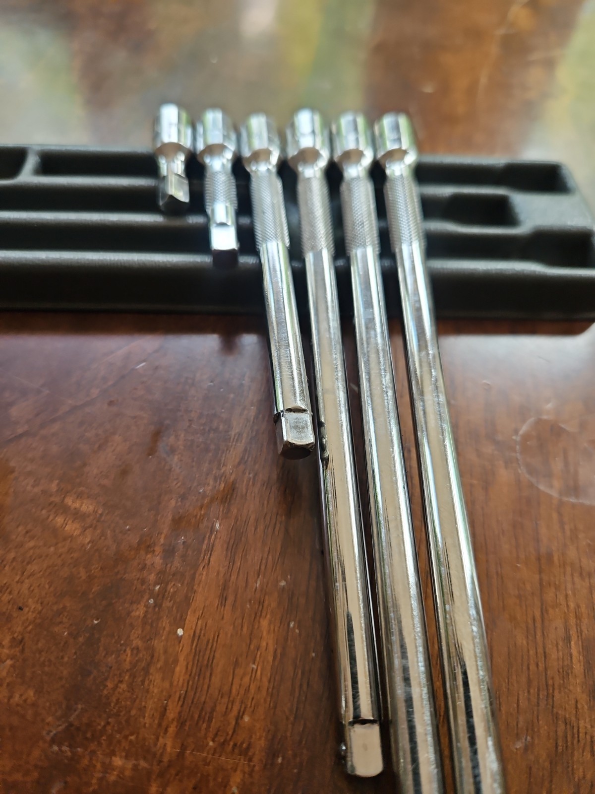 Snap-On 106BTMX 6-Piece 1/4″ Drive Chrome Knurled Extension Set Snap On USA