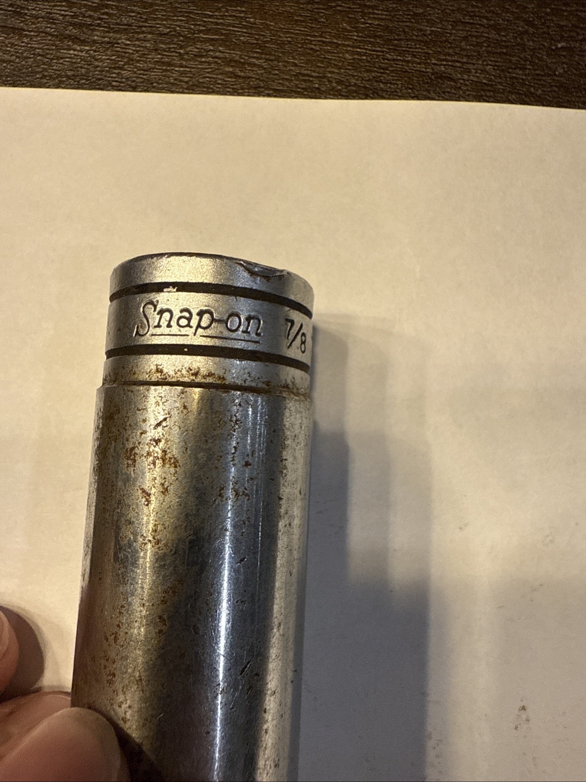 Snap On 7/8” Deep 1/2” Drive Socket 6 Point Chrome TS281 USA