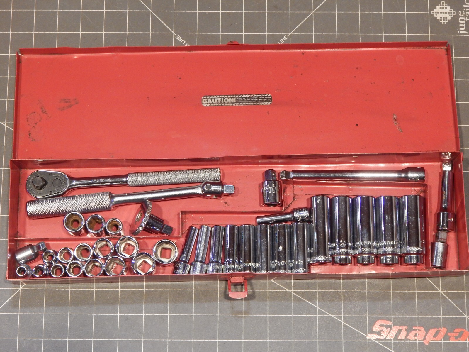 Mac Metric 38Pc 3/8 Drive General Service Set Socket 6MM 19MM Metal Box Dr