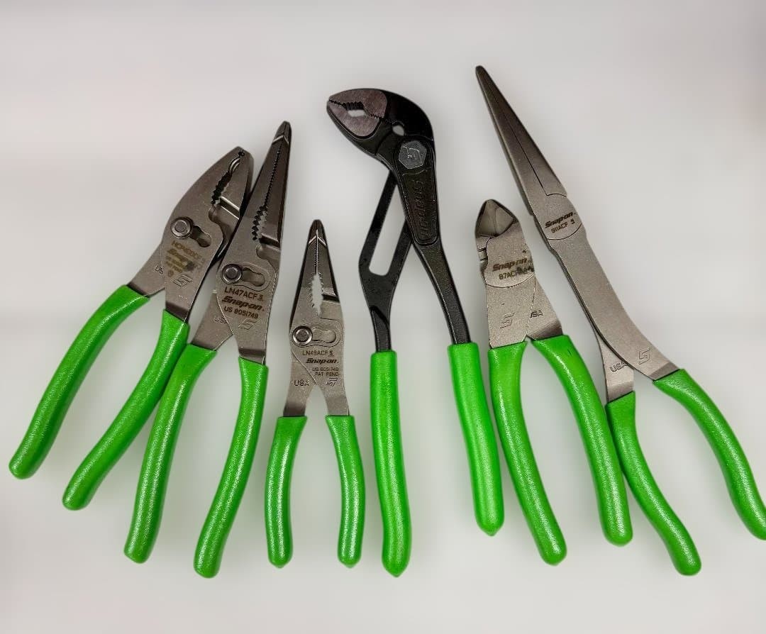 Snap-on Pliers Set of 6 Green NEW