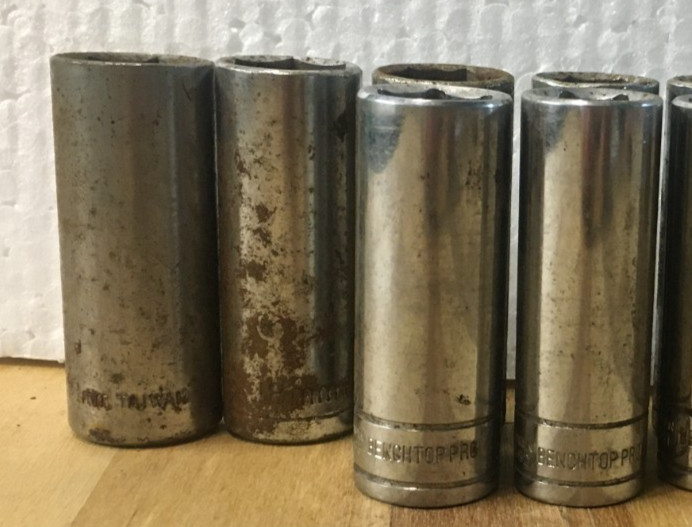 Lot Of 15 MM BENCHTOP, GEAR WRENCK, GREAT NECK, & OTHER Deep Sockets 3/8″ Drive