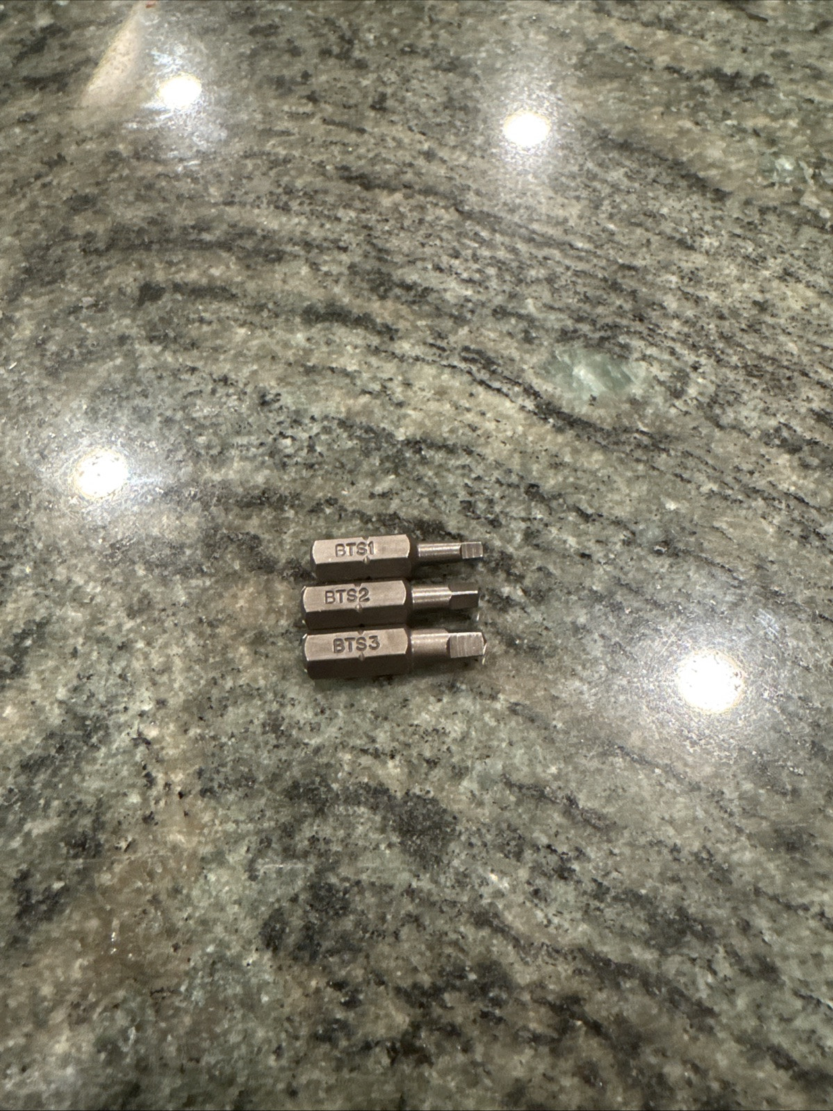 Snap-on 3 Piece 1/4″ Hex Drive #1-# 3 Square Bit Lot Set new