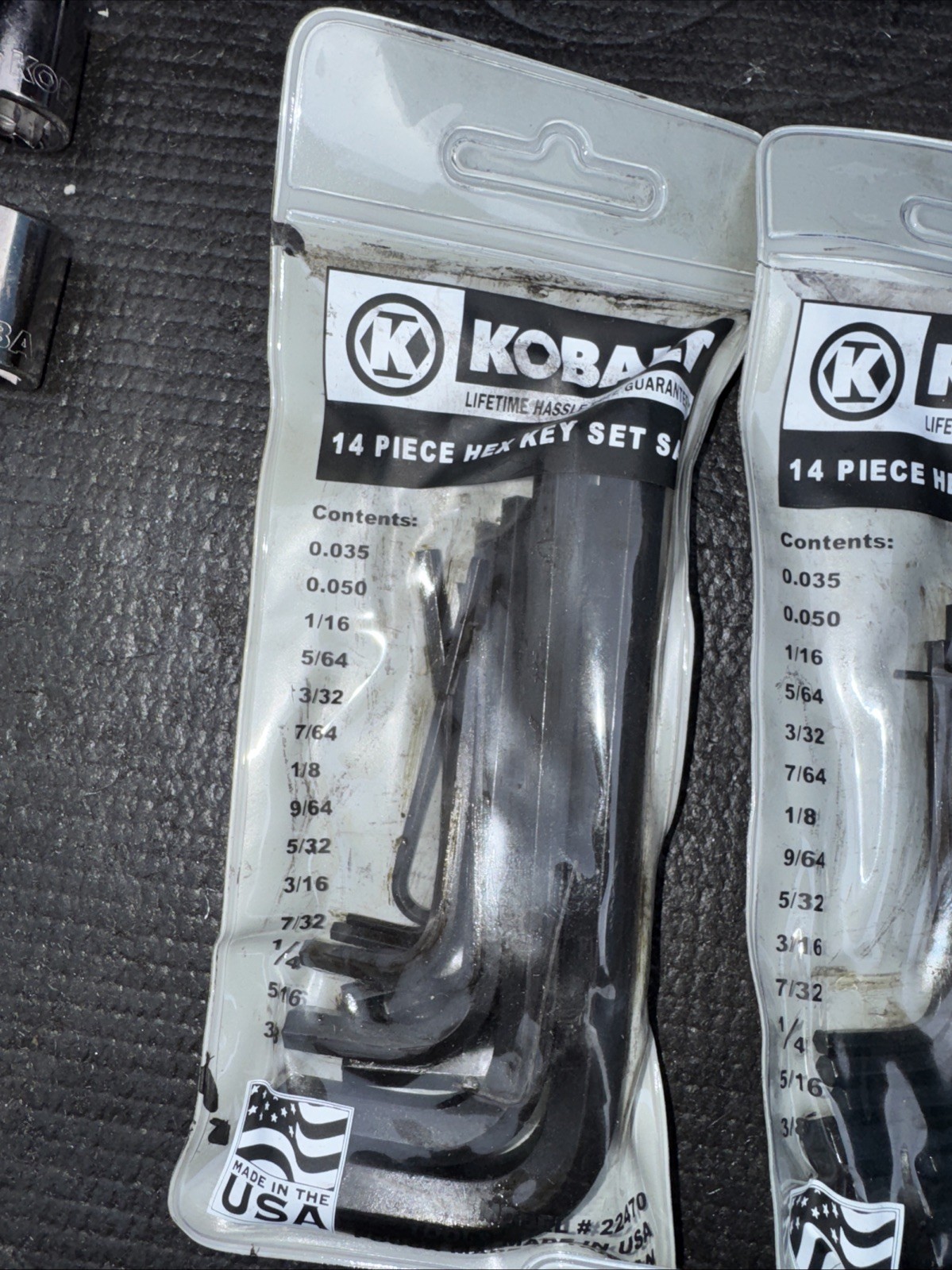 180pc Kobalt Tools USA Hex Key & Huge Socket Lot 10mm SAE Metric Danaher Made