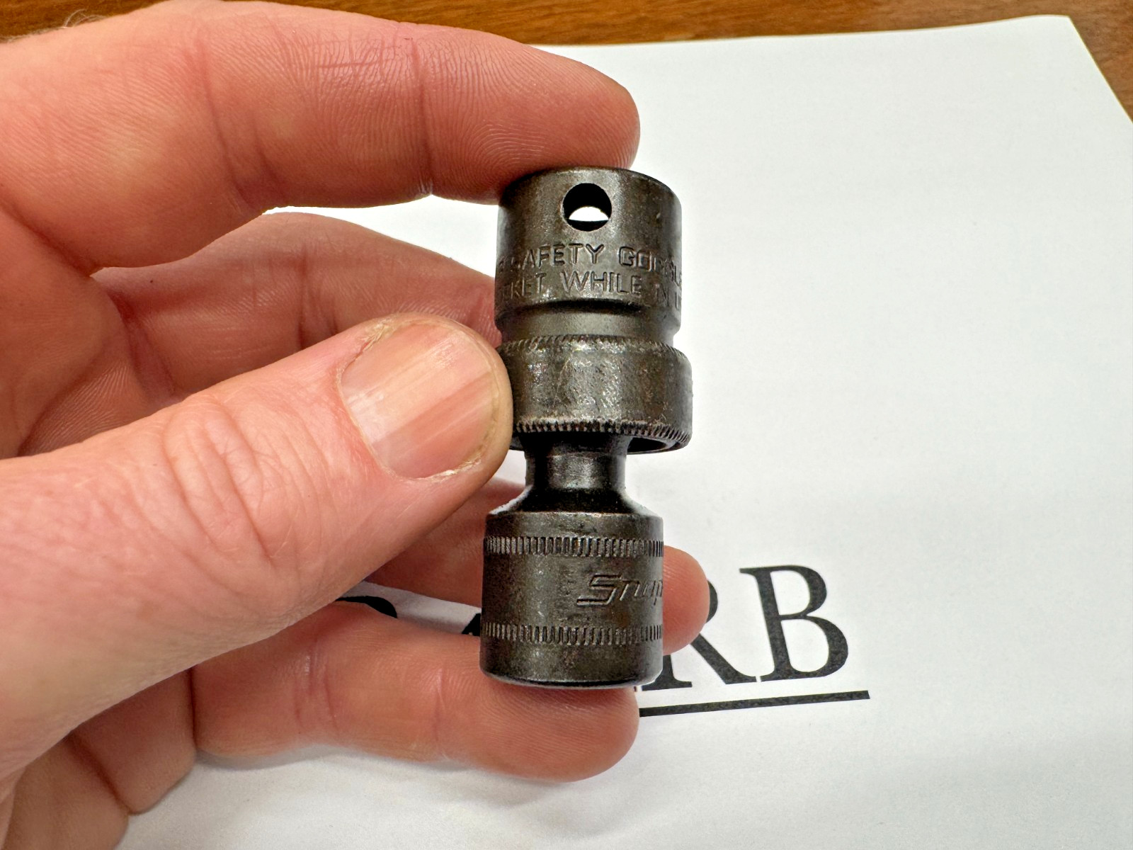 Snap-on Tools USA 3/8″ Drive 14mm Metric 6PT Impact Swivel Socket IPFM14B NICE