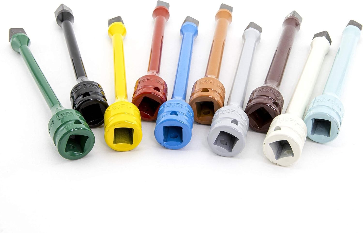 10 Piece Precision Torque Extension Bars: Color-Coded with Easy Guide & Case