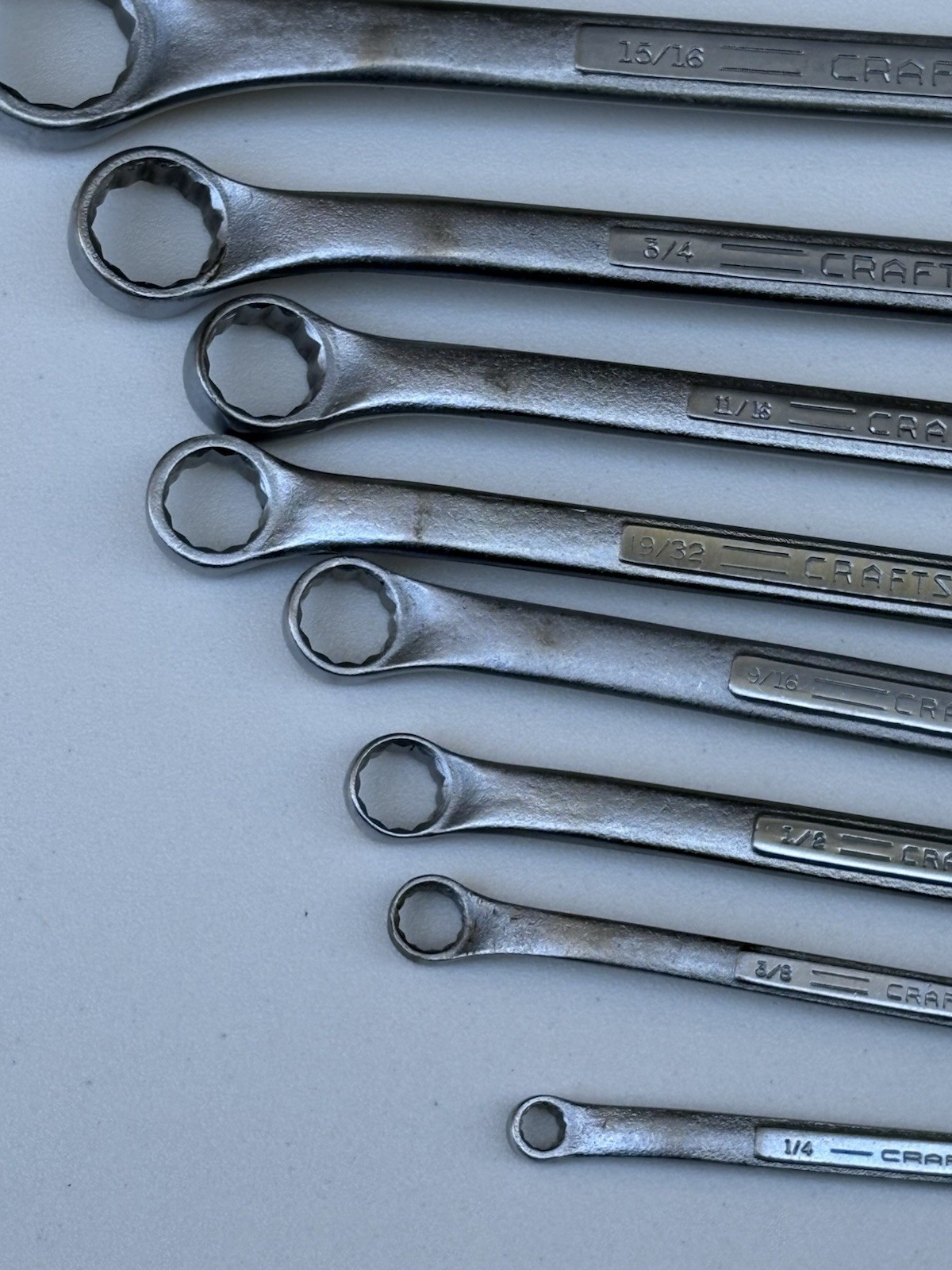 Vintage Craftsman Double End Combination Wrenches Set 8pc” 1/4×5/16 to 15/16×1 “