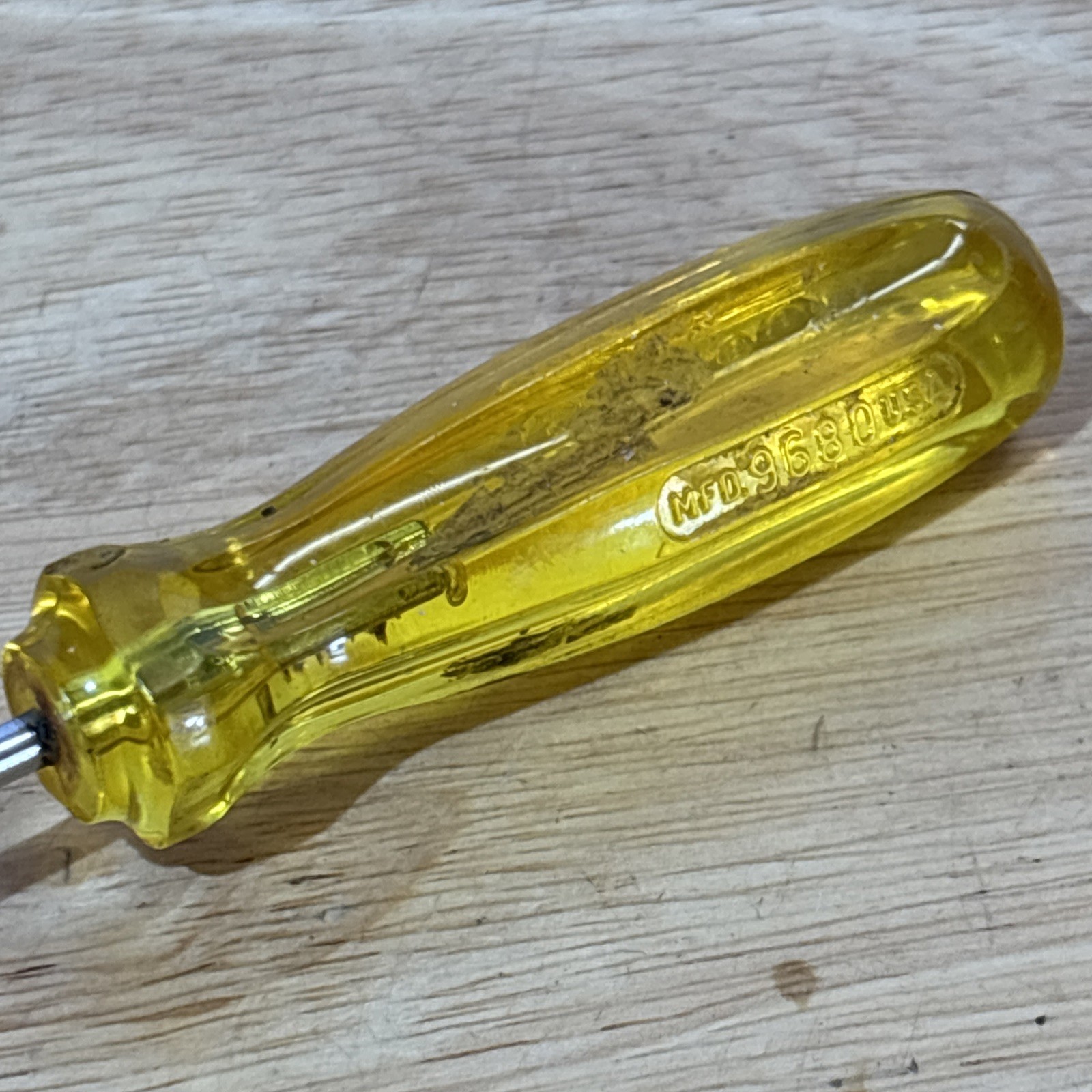 Proto Phillips Screwdriver Clear Yellow Hard Handle 5.25″ Long 9680 USA