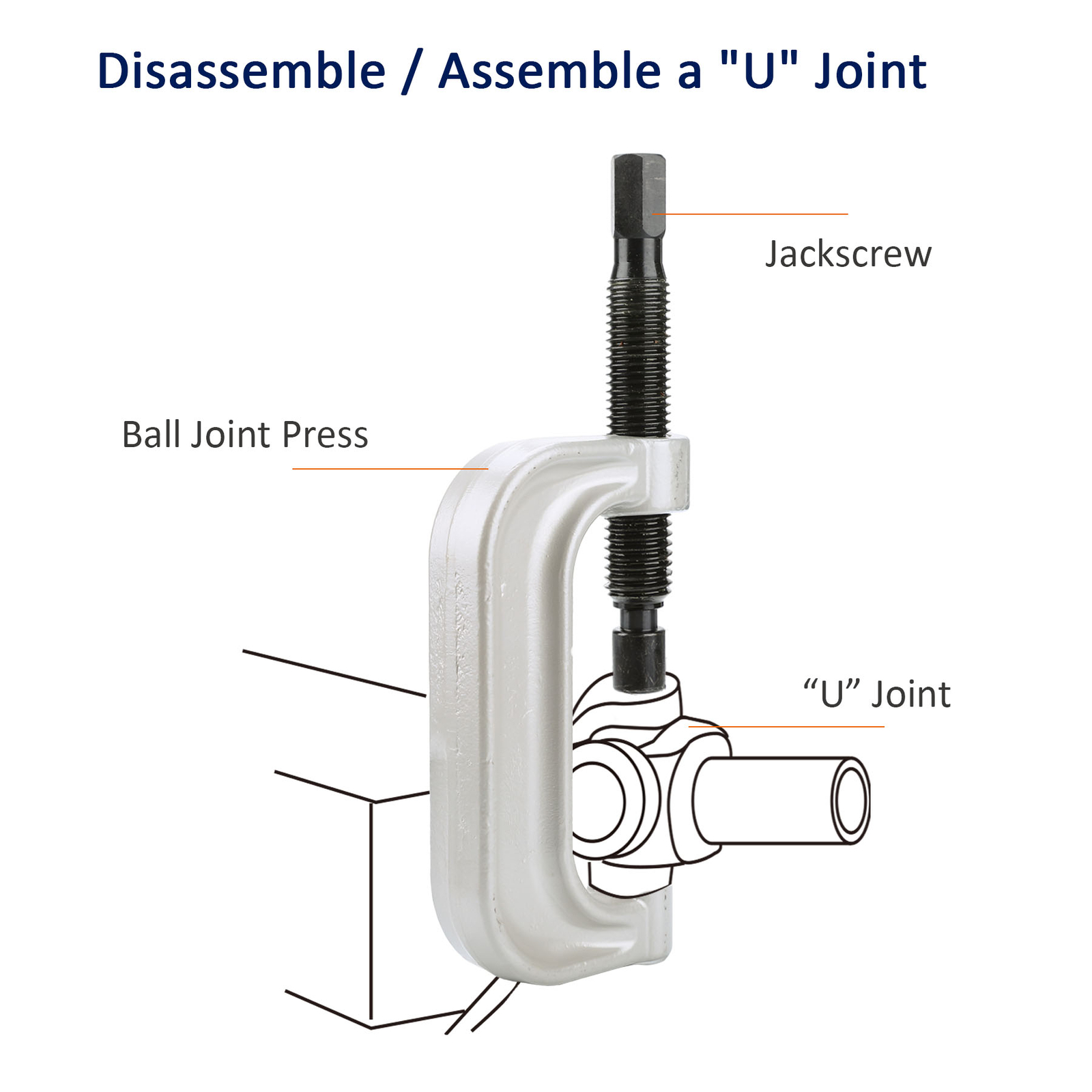 OMT Heavy Duty 4 in 1 Ball Joint Press U Joint Removal Tool Kit w 4×4 Adapters