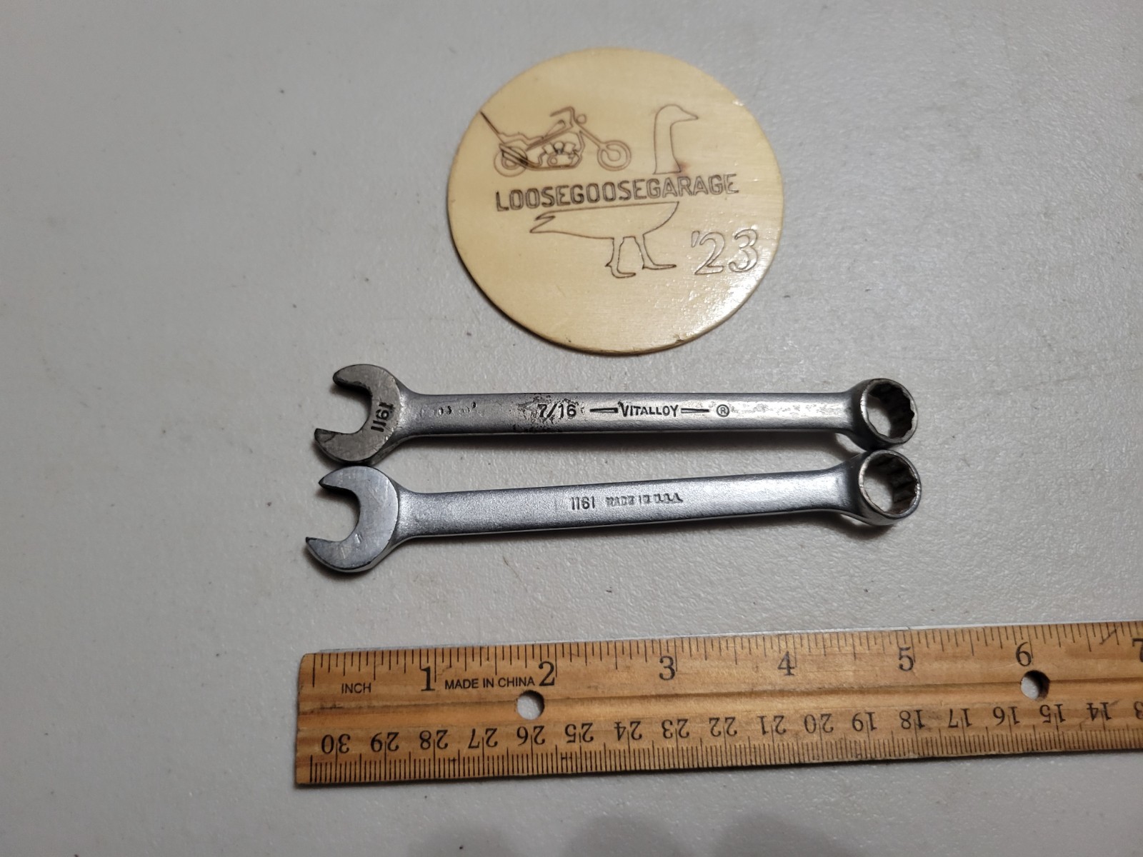 2x Vintage Billings Wrenches 7/16″ Pair Vitalloy 1161 Combination Made in USA