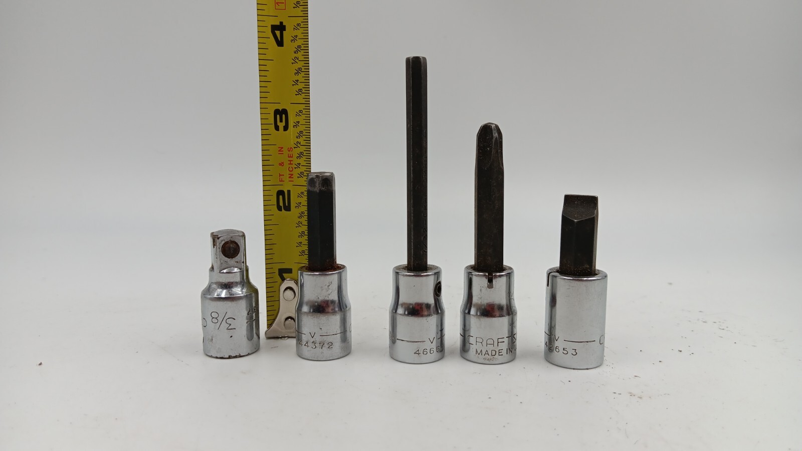 Craftsman USA 3/8″ Drive Extension Phillips, Flat Head & 2 Allen Hex – 5 Items