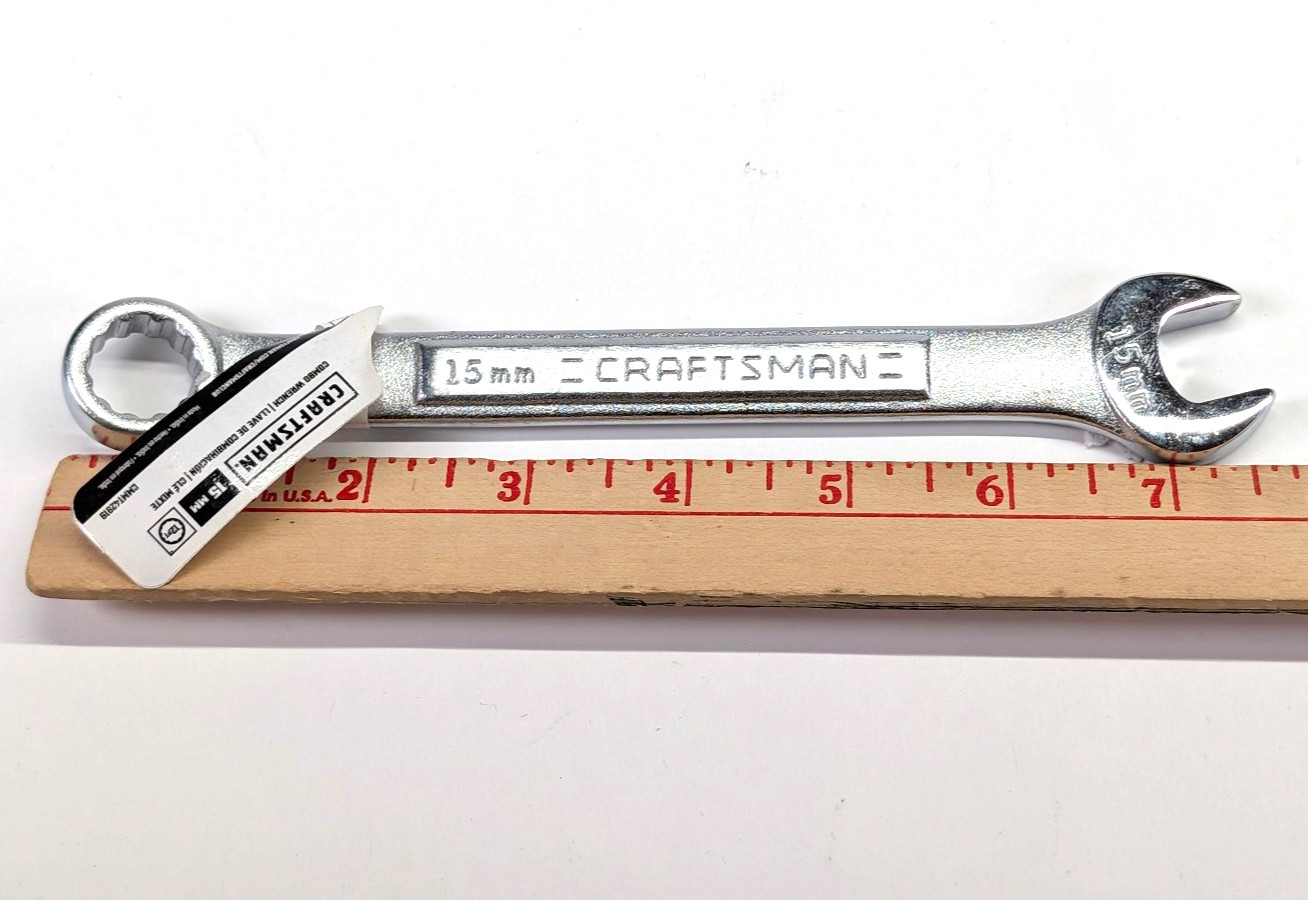 Craftsman 15mm 12pt Combination Wrench Metric Open Box End USA