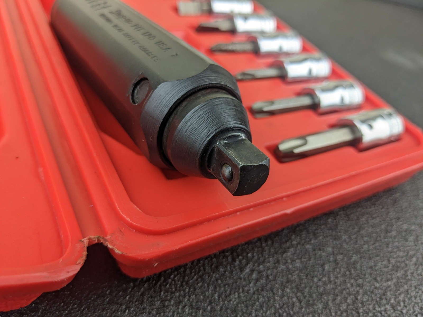 #bp060 Snap On Tools PIT208 EPIT208 3/8” Impact Driver Set 8 pcs with Case