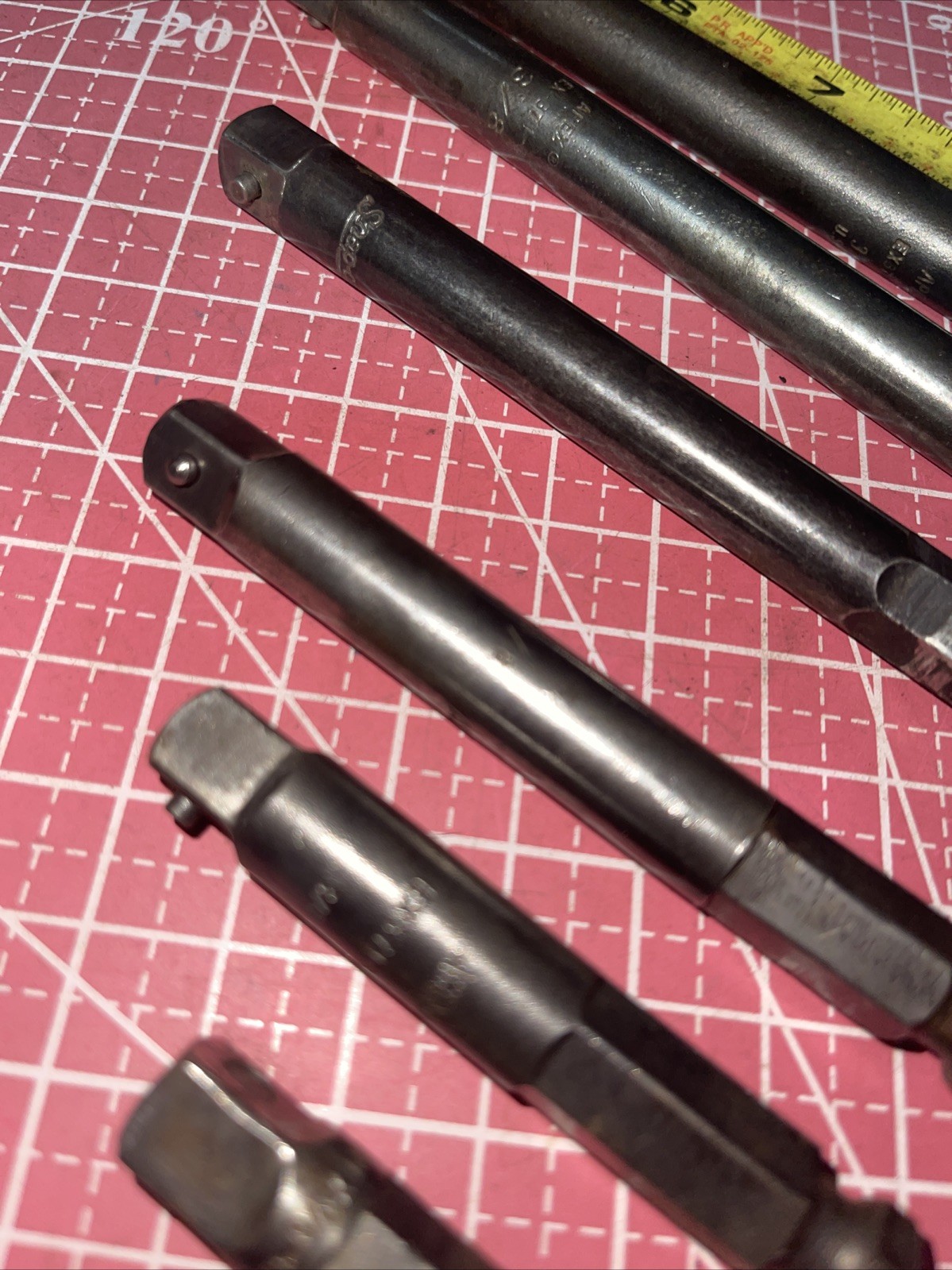 Apex / Snap on USA 7 Piece 7/16” Hex Power Adapter Extension Set 3/8 Drive 2-10”