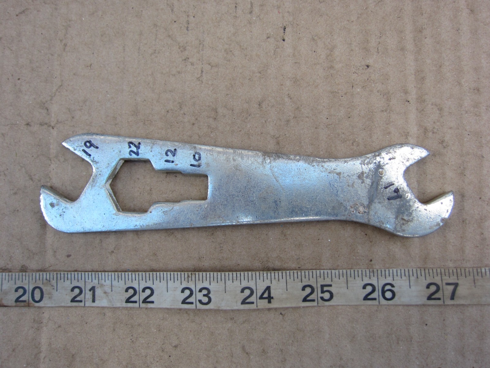 10 12 17 19 22mm 7″ Length Light Duty Wrench, Used