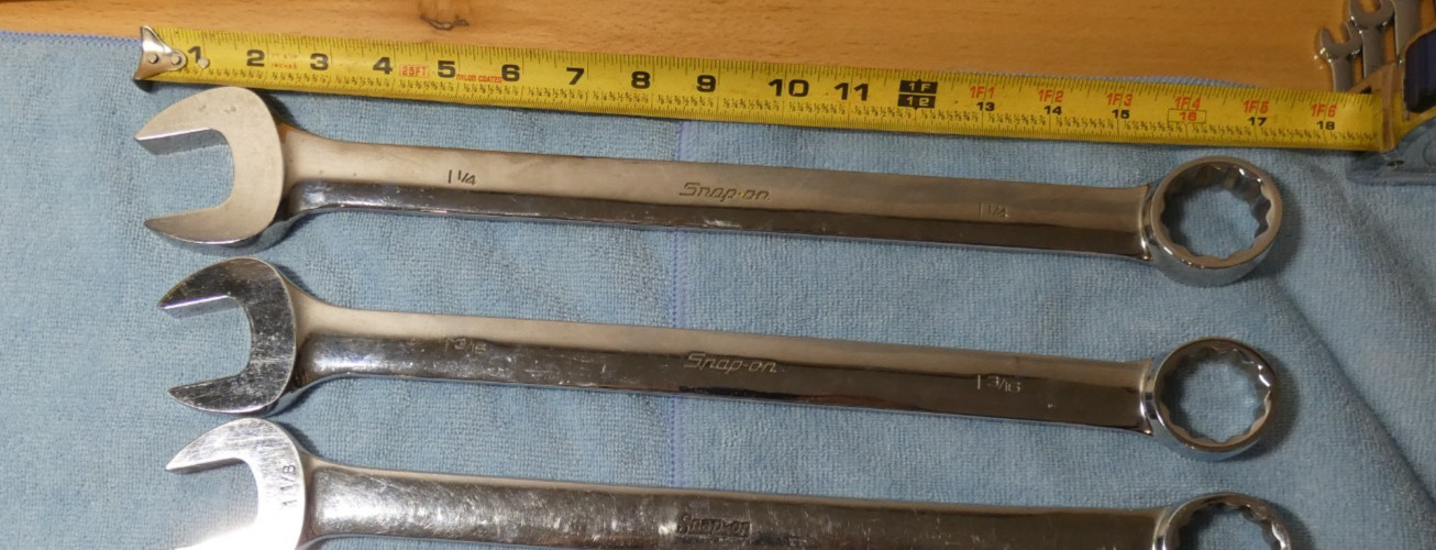 Snap-On 6 Pc. Combo Flank Drive Wrench Set SAE OEX28, OEX30B, OEX32,36,38B, 40B
