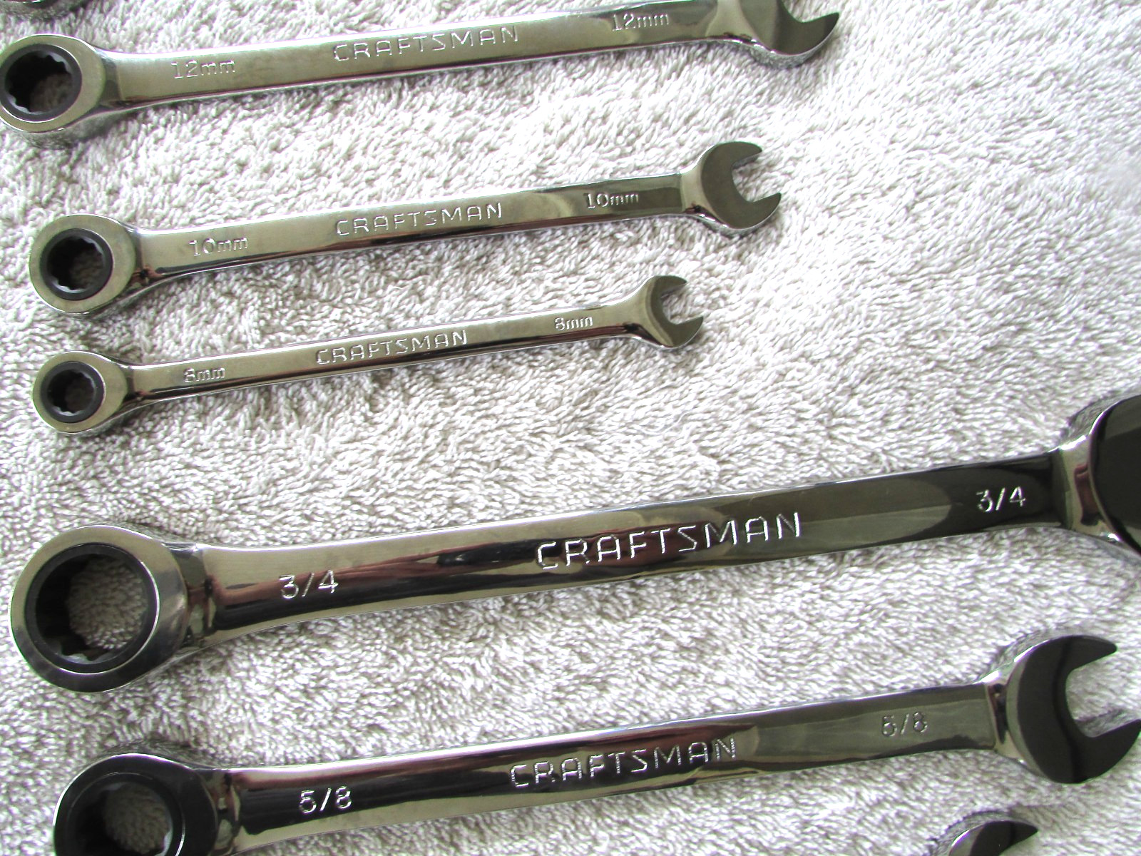 Craftsman 14 pc Wrench Set ~7 A-AE SAE~ 7 A-AF Metric Polished Chrome Ratcheting