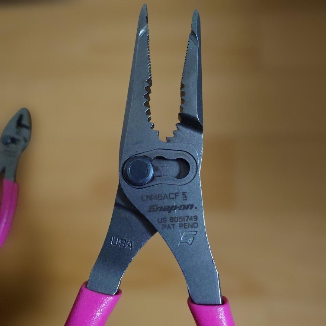Rare Snap On Pliers, Set of 2 LN46ACF, 46ACF PINK