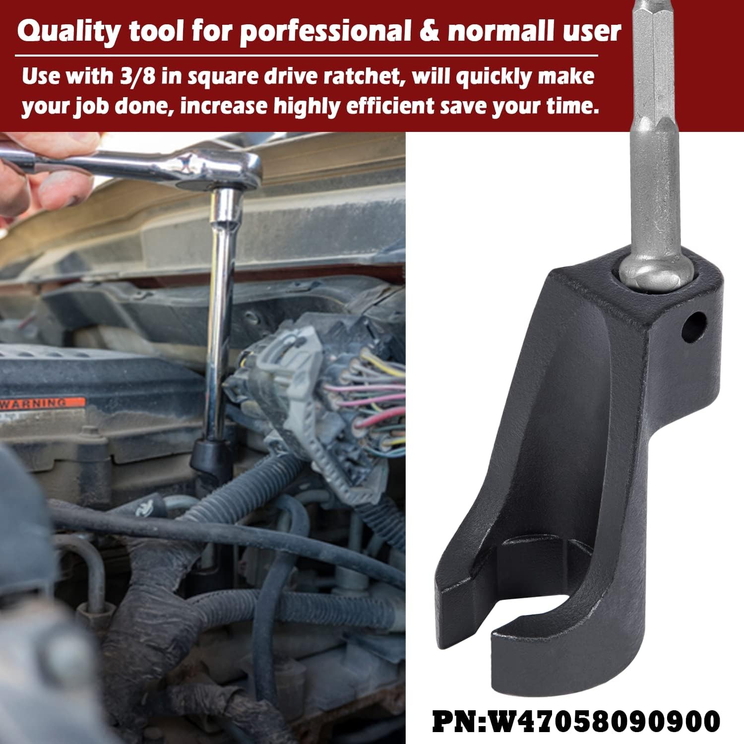 19MM High Pressure Fuel Line Socket Tool for Detroit Diesel DD13 DD15/16 J48770