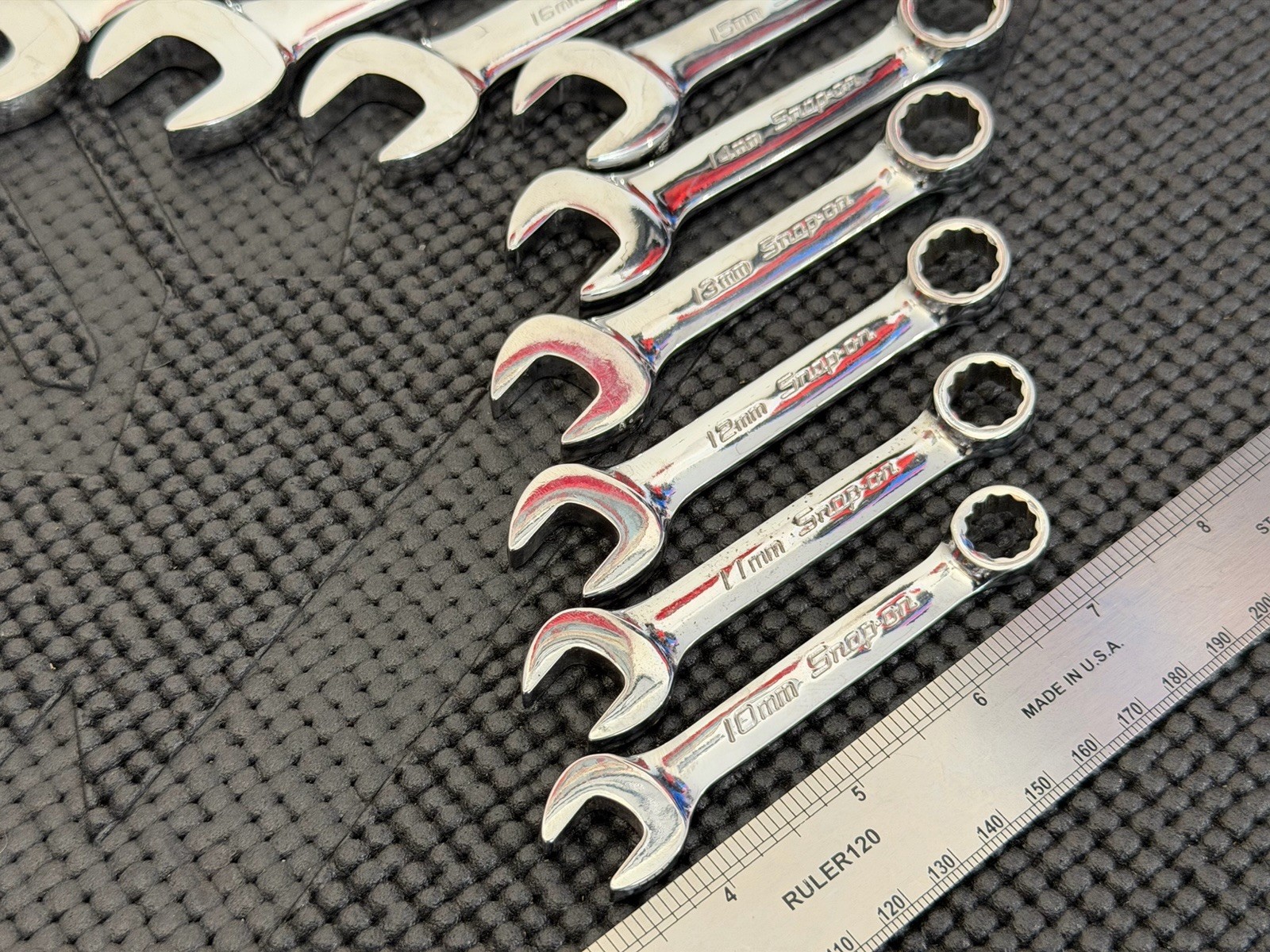 Snap-On 10PC Metric Flank Drive Midget Wrench Set (10-19 mm) USA🇺🇸 – OXIM710B
