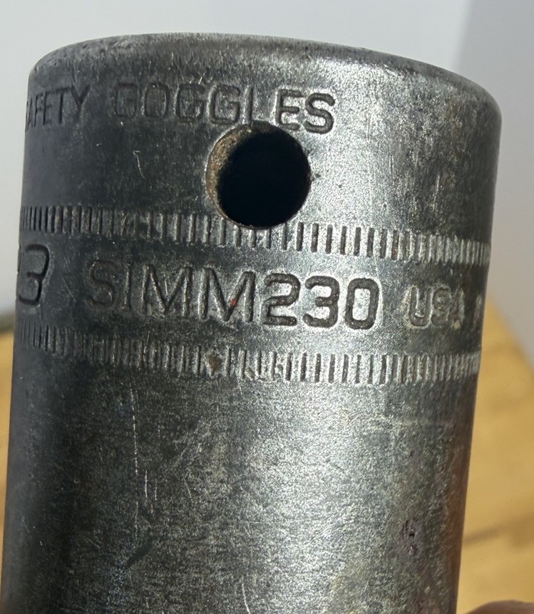 Snap-on Tools SIMM230 23mm 1/2″ Drive Metric DEEP 6-Point Impact Socket USA