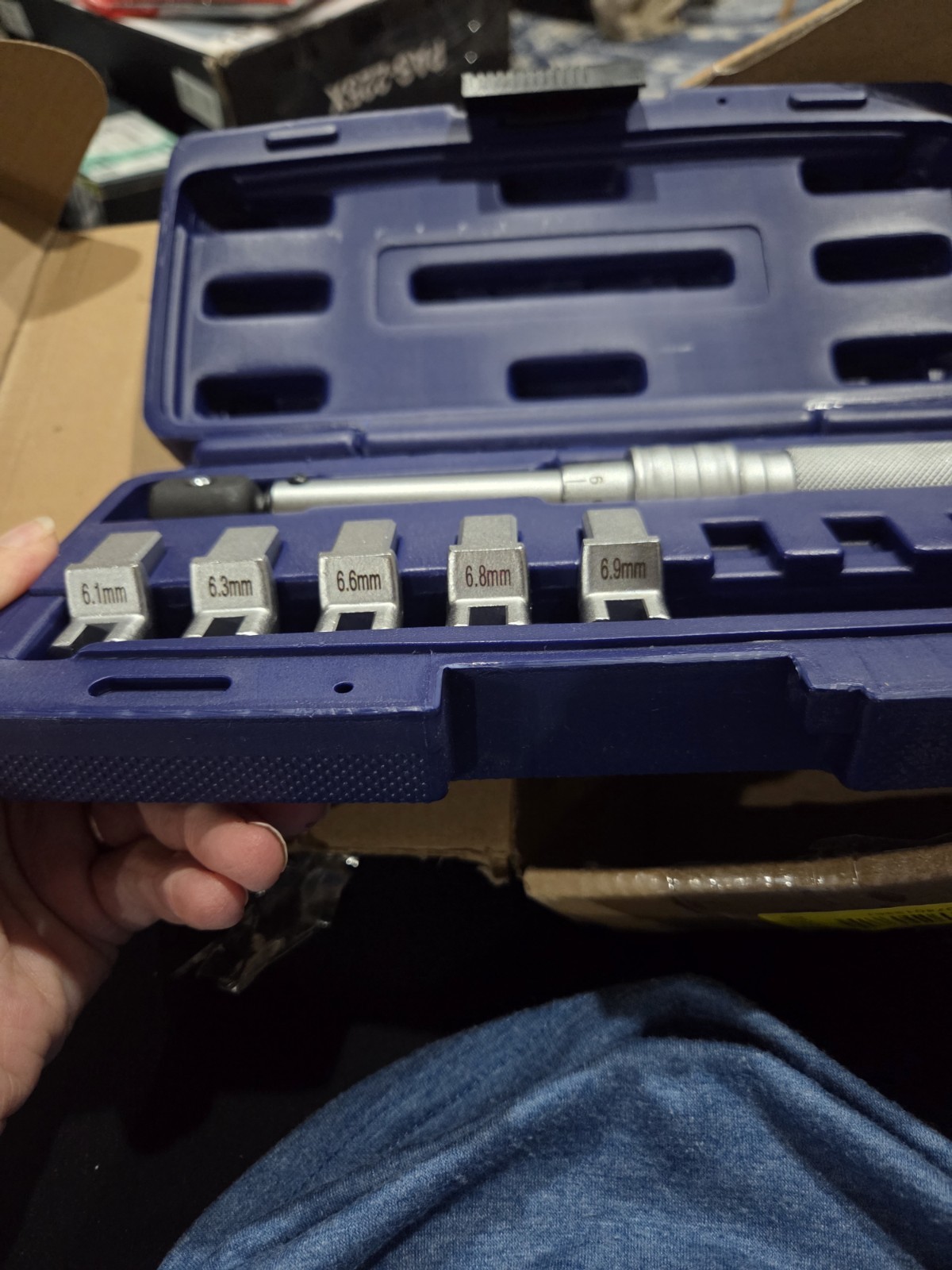 TUSK Spoke Torque Wrench Kit Adjustable 30–150 in‑lb+ 5 Drop‑Forged Heads