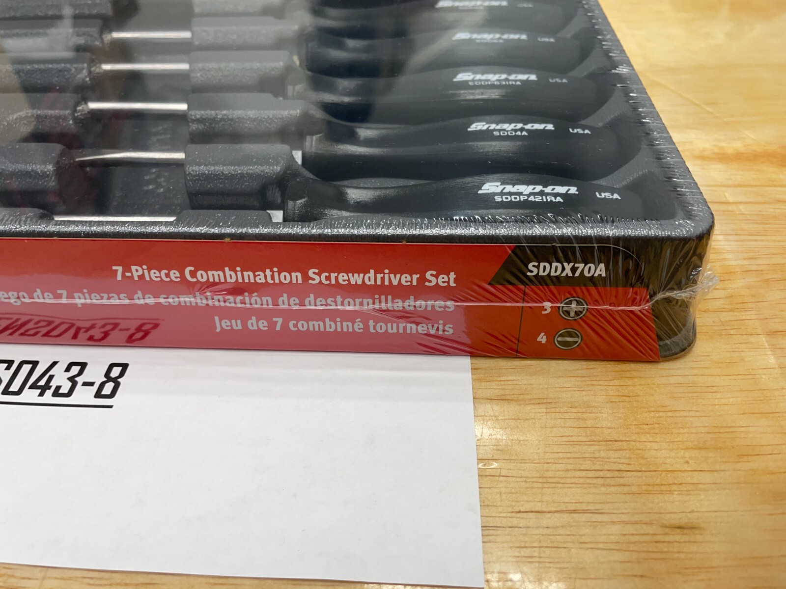 Snap-on Tools USA NEW 7pc BLACK Hard Grip Combination Screwdriver Set SDDX70A