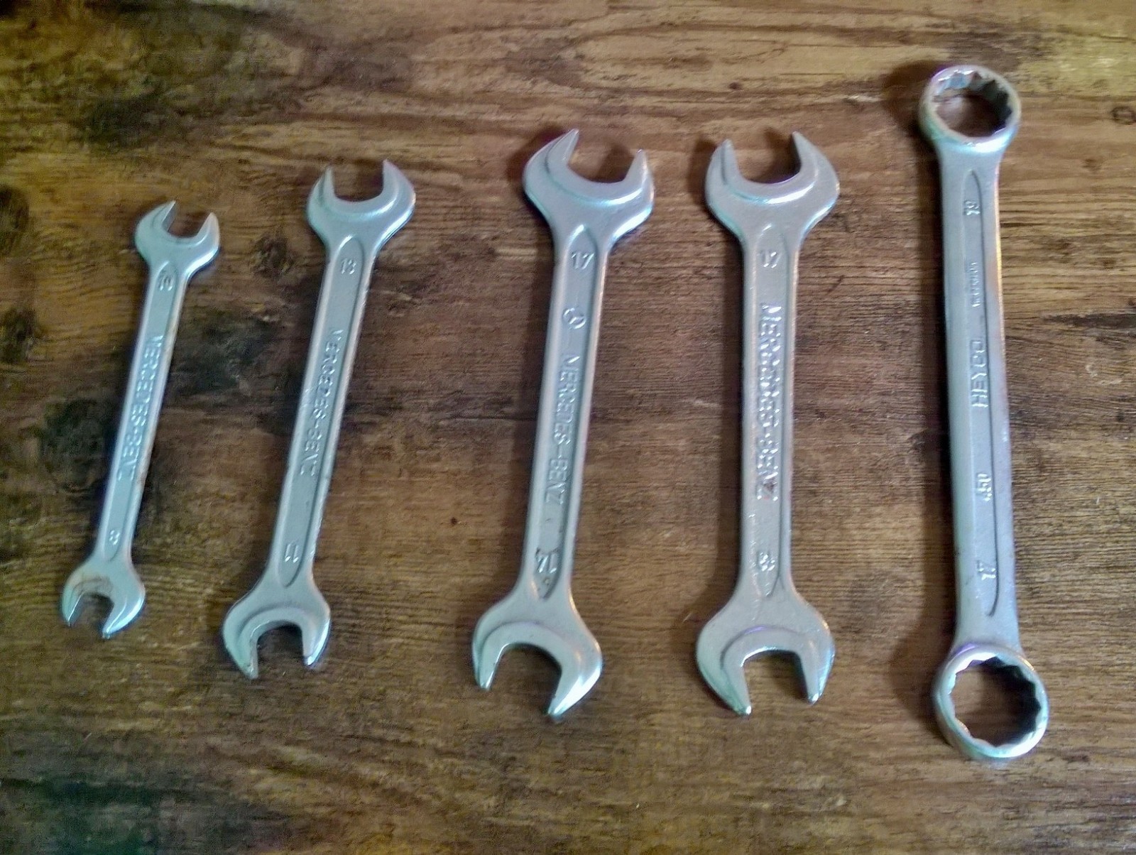 5 Mercedes-Benz Metric Wrenches Matador Heyco 19 18 17mm 14mm 13mm 11mm 10mm 8mm