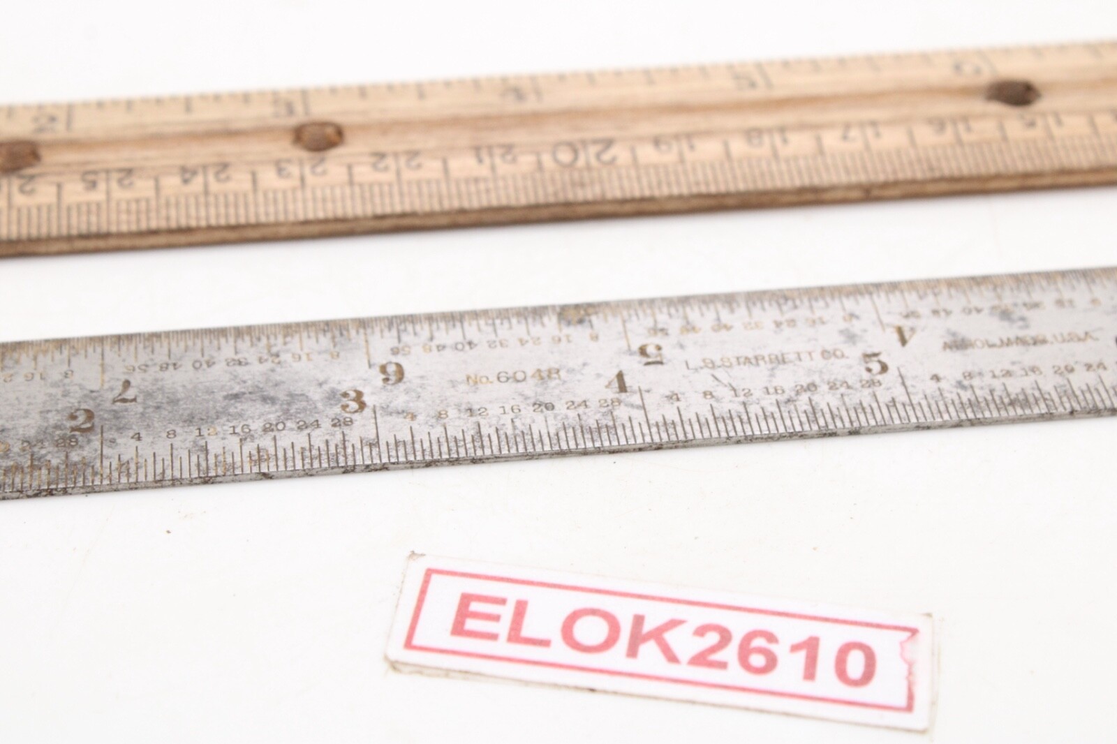 L.S. Starrett Co. 604R 6″ Tempered Ruler Double Side USA