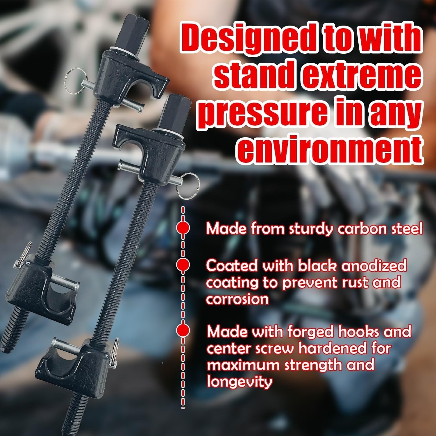 Strut Spring Compressor Tool Set, 11-1/2″ Heavy Duty, 2 Pack
