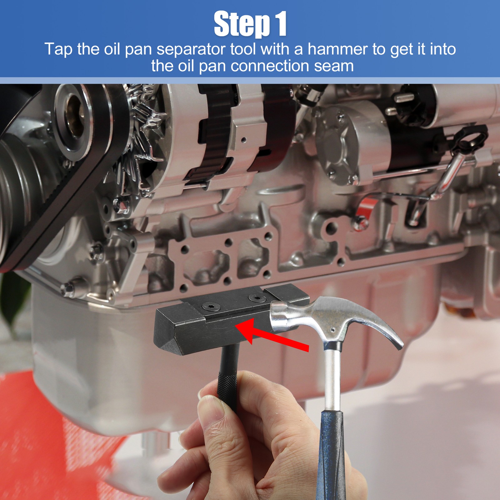 ONE SET Oil Pan Separator Tool Engine Transmissions Removal Tool Black Universal